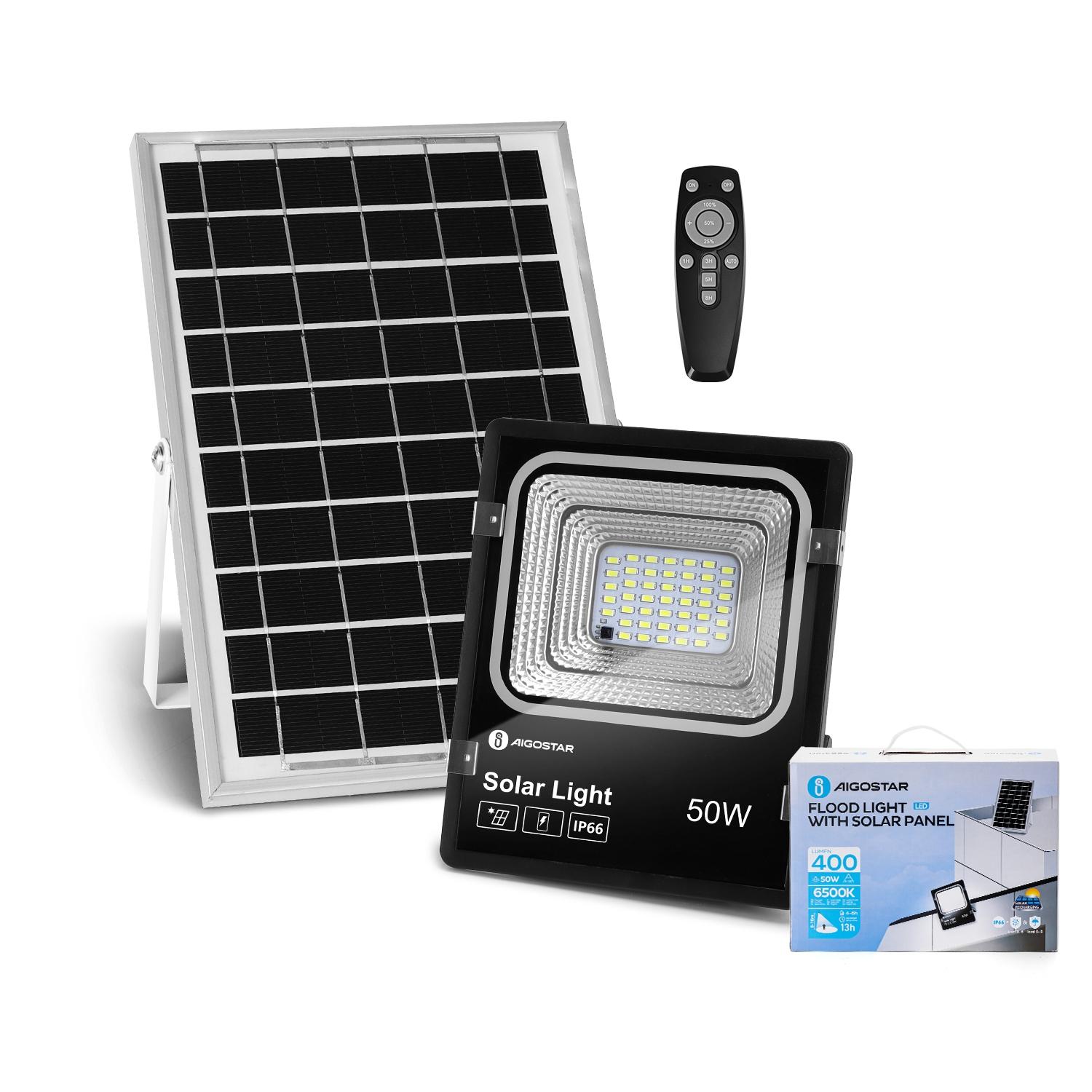 Solarny reflektor LED 50W (50W,6500K,Barwa Zimna,500lm)