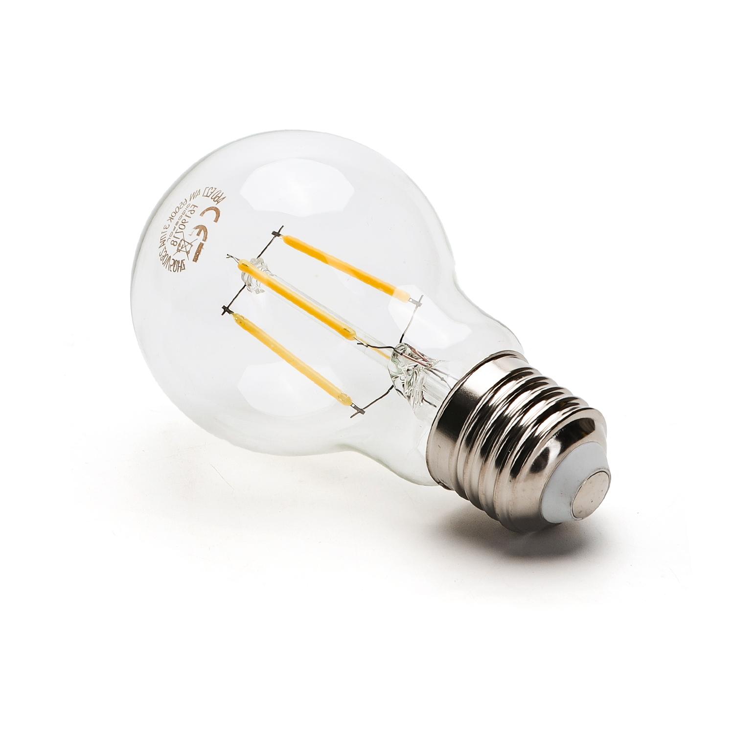 Żarówka LED Filament (Przezroczysta) A60 E27 6W(6W,E27,2700K,730lm)