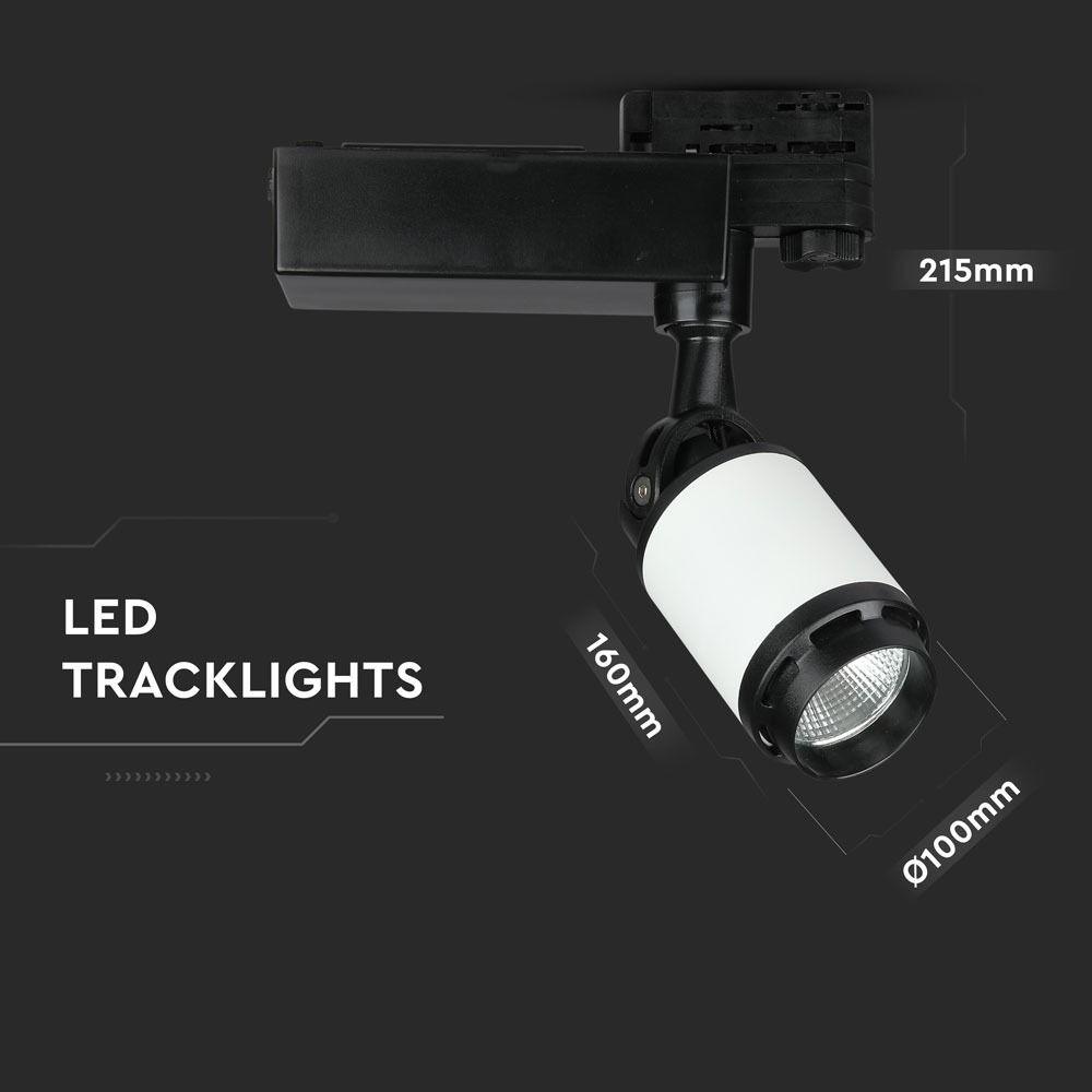 VT-4537 35W LED TRACKLIGHT 3000K- BLACK&WHITE BODY