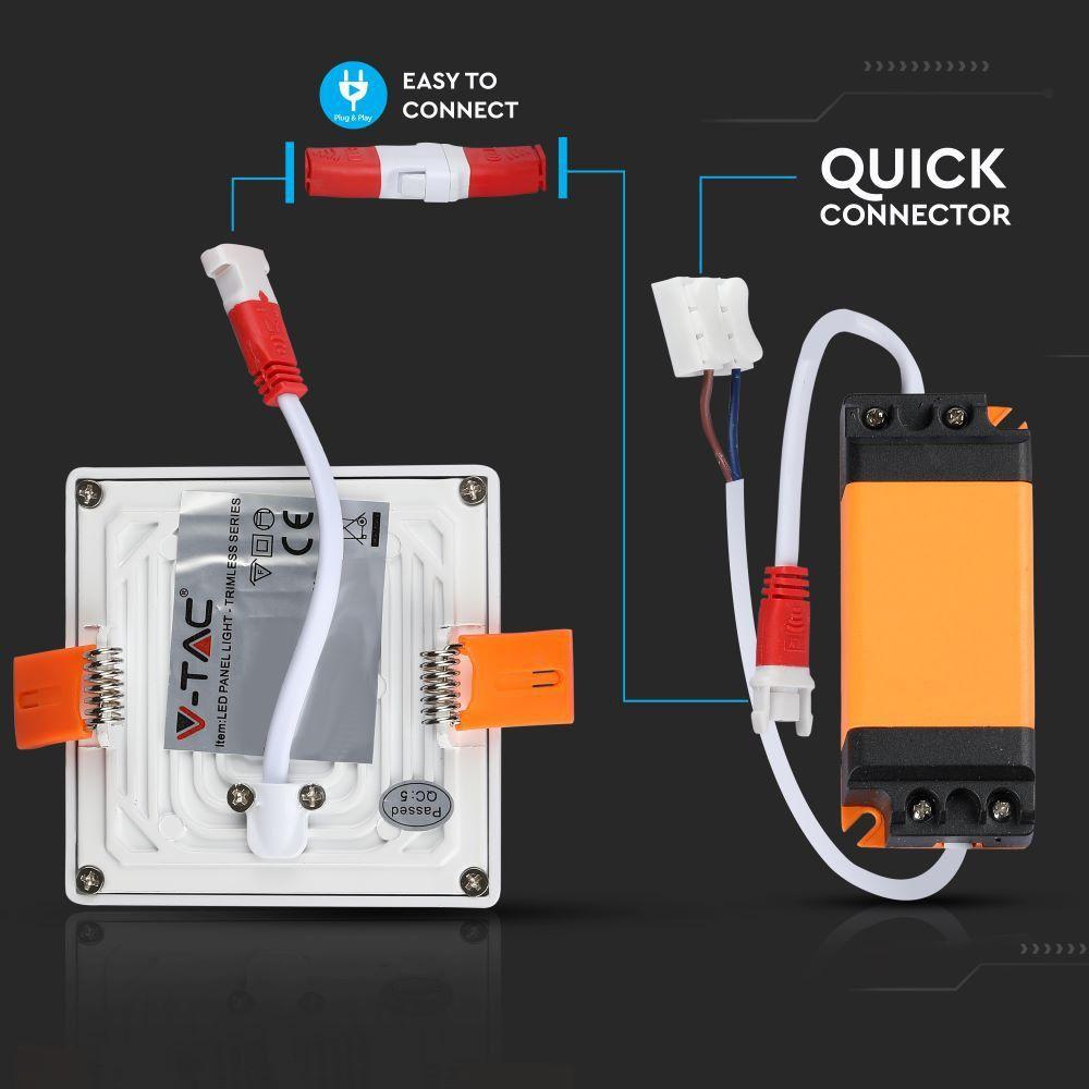 15W Panel LED, Barwa:3000K, Kwadratowa, VTAC, SKU 4946