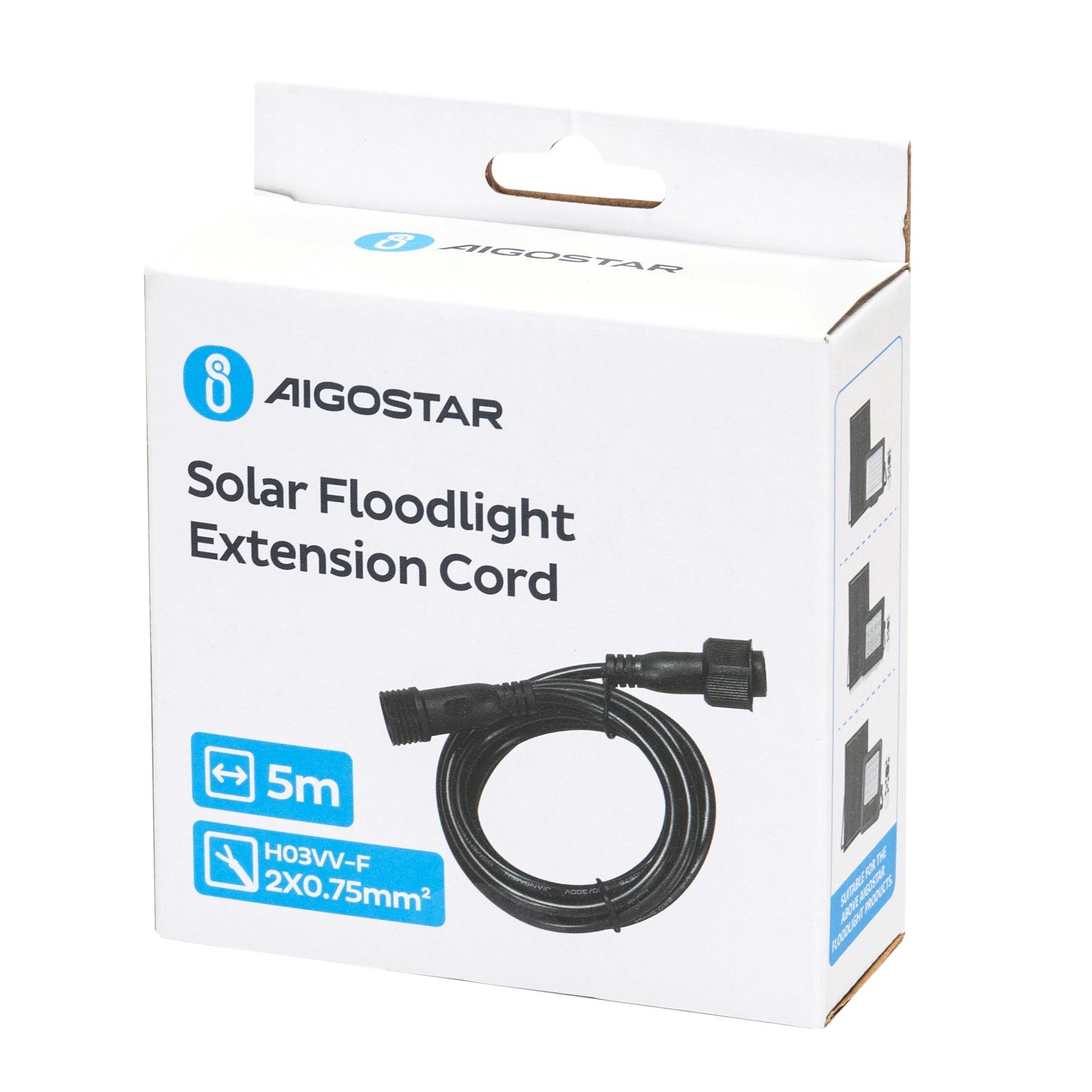 Solar floodlight extension cord