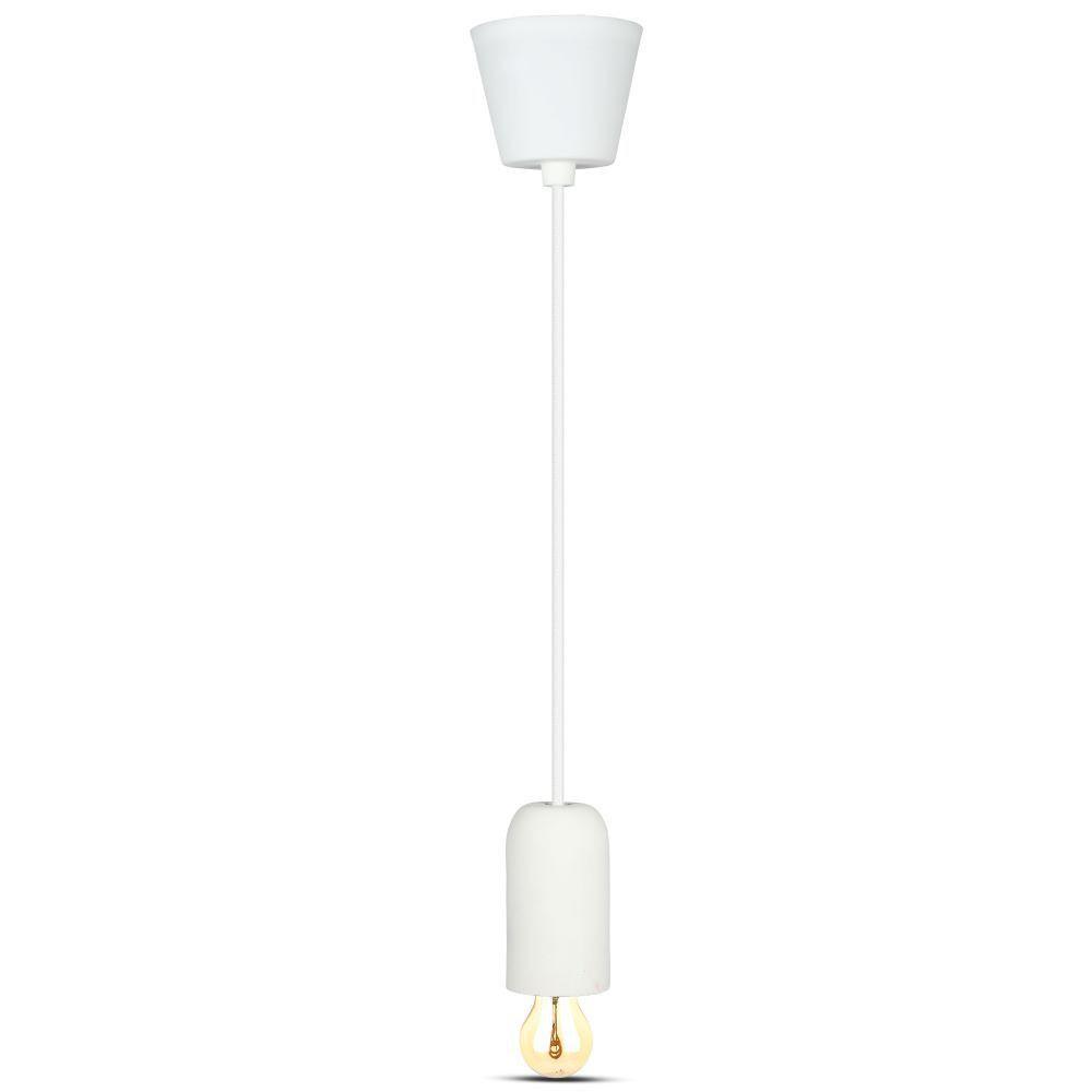 Lampa Wisząca, Trzonek:E27, Gips, Biały, VTAC, SKU 3746