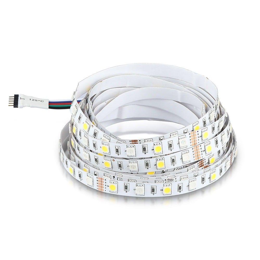 Taśma LED, Barwa: RGB+4000K, IP20, Rolka:5m, VTAC, SKU 2552