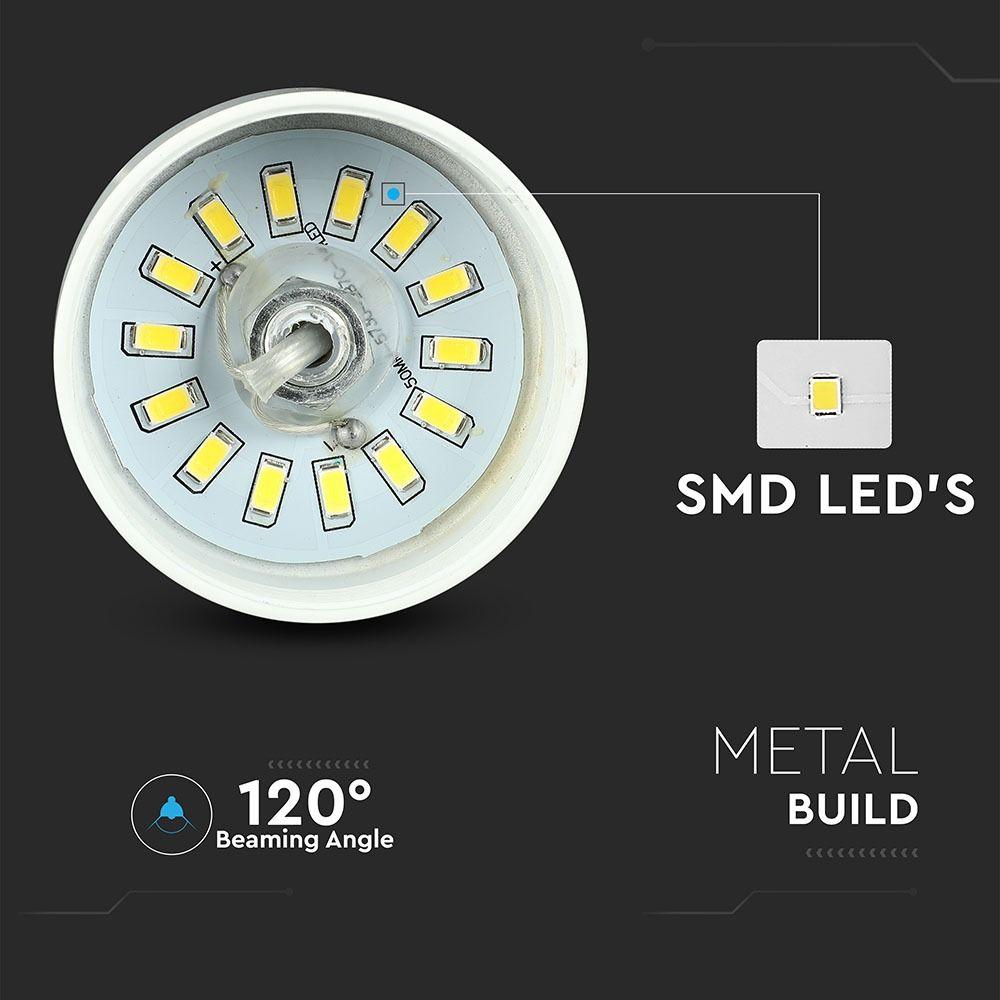 7W Lampa Wisząca LED, Klosz: Akryl, Biały, Barwa:3000K, VTAC, SKU 3937