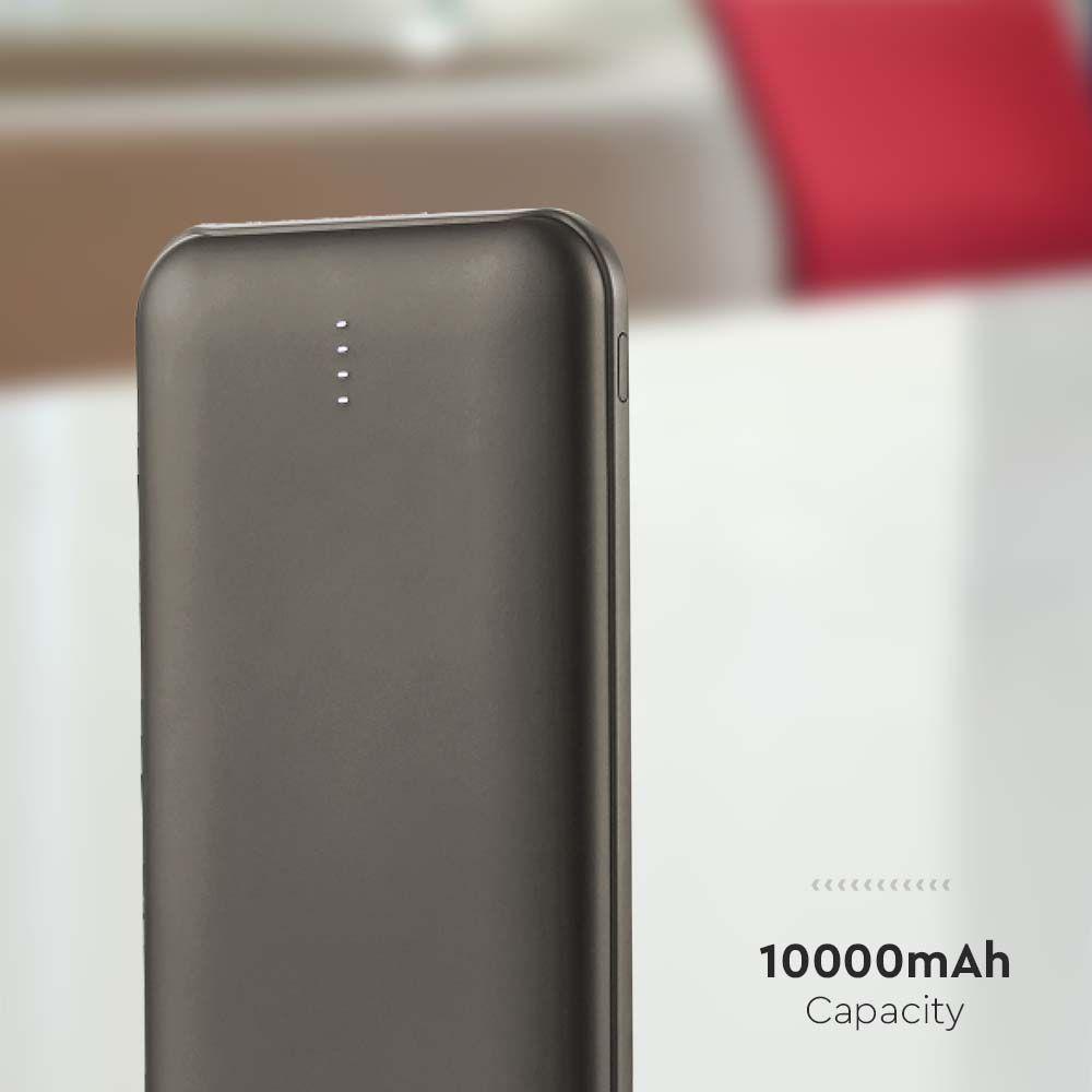 10000mah Powerbank 2A 30cm, Typ: C, Kolor: Szary      , VTAC, SKU 23037