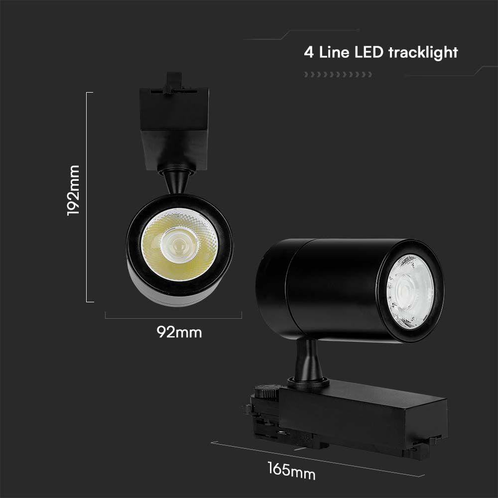 VT-4536 35W LED TRACKLIGHT 6000K BLACK BODY