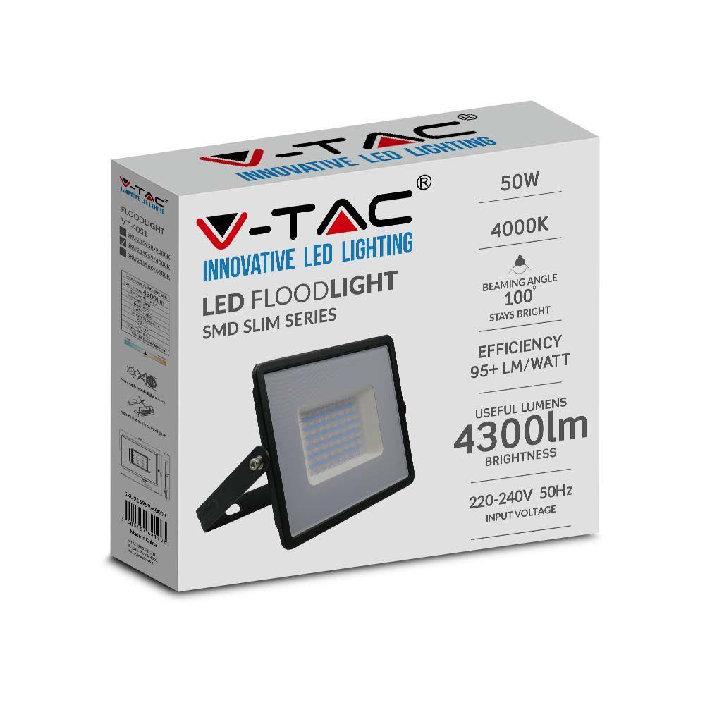 VT-4051 50W SMD FLOODLIGHT 6500K BLACK BODY