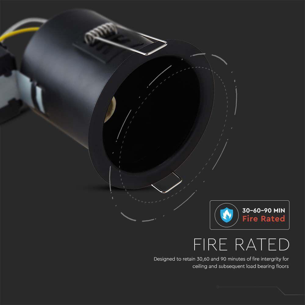 VT-703 CAN FOR FIRE RATED DOWNLIGHT BLACK IP20 (COMPATIBLE WITH PUSH & LOCK BEZEL)