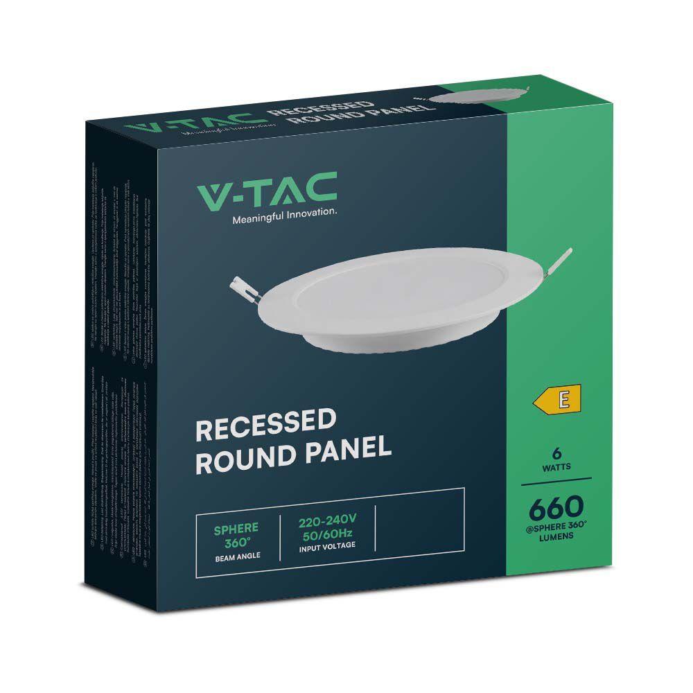 VT-61006 6W BACKLIT RECESSED PANEL 3000K RD