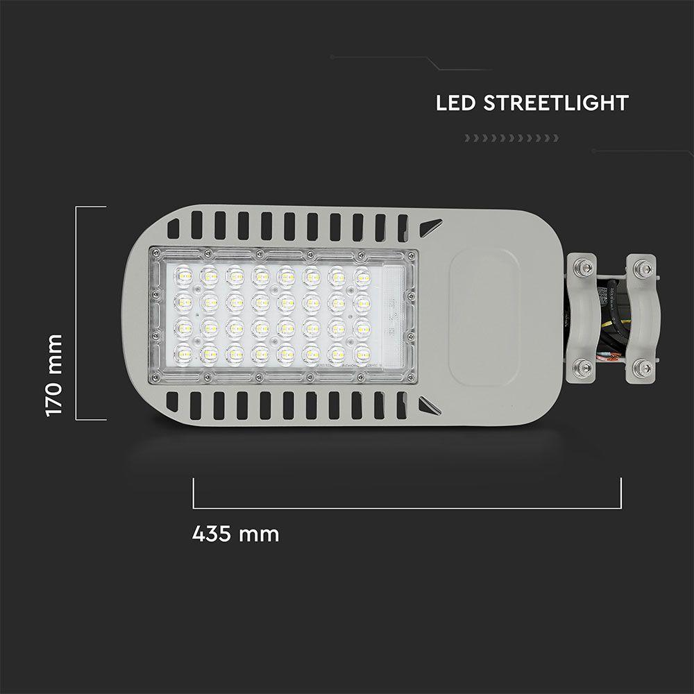 50W Lampa uliczna LED Slim, Chip SAMSUNG, Barwa:4000K, Wydajność: 120lm/w, VTAC, SKU 958