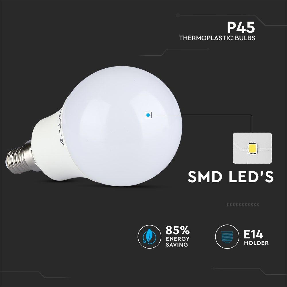 VT-2236 5.5W P45 LED PLASTIC BULB 2700K E14 ,CRI>95