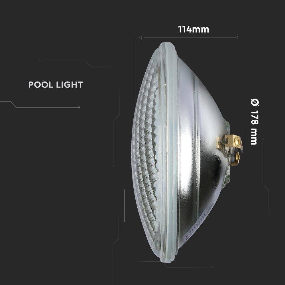 8W Żarówka LED PAR56, Basenowa, Barwa: 6400K, VTAC, SKU 7555