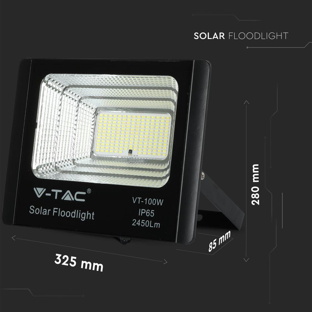 Naświetlacz solarny LED, Barwa:4000K, VTAC, SKU 8576