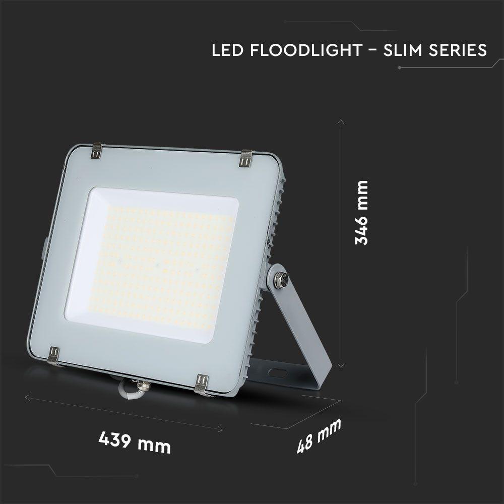 VT-206 200W SMD FLOODLIGHT SAMSUNG CHIP 6500K GREY BODY GREY GLASS