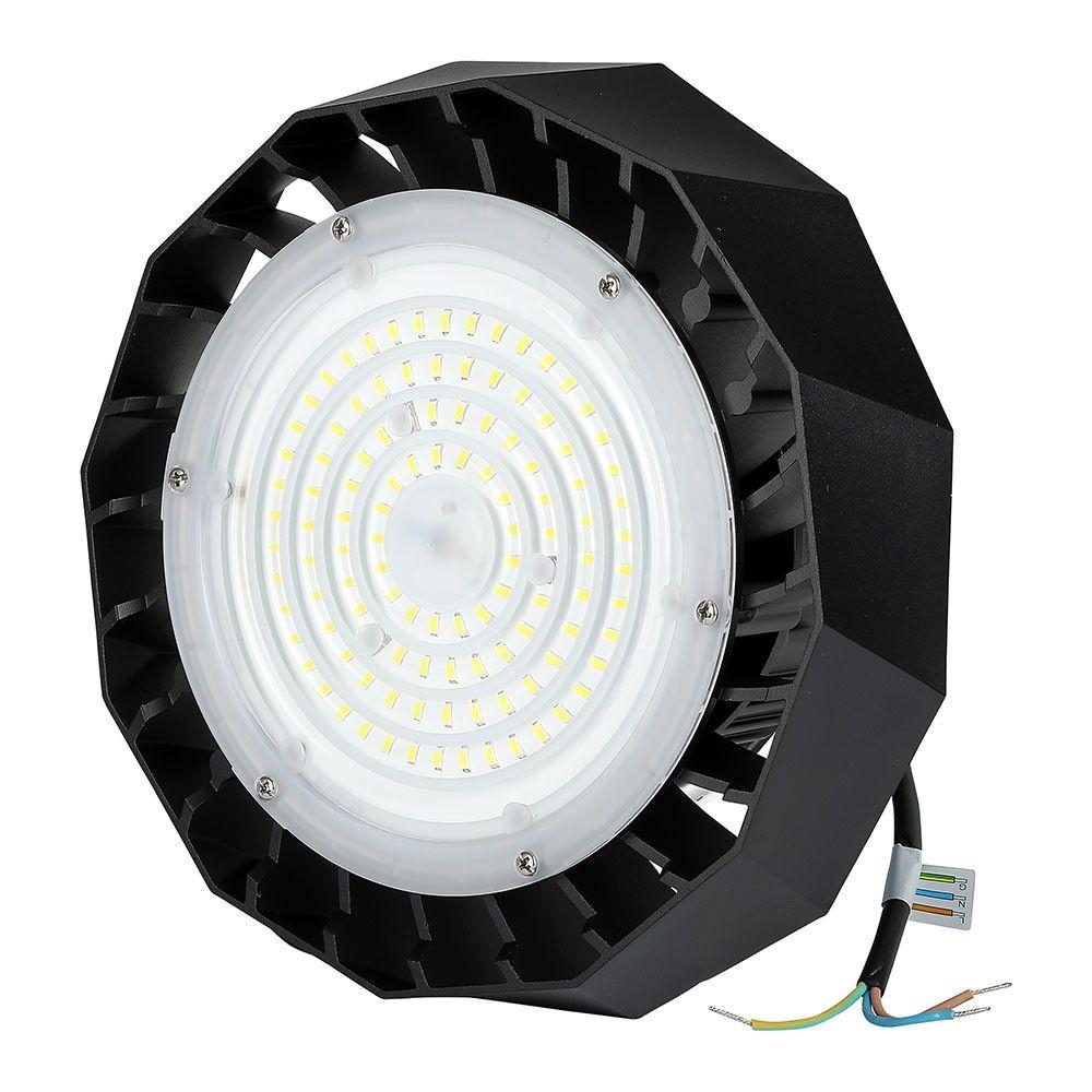 100W HIGHBAY ( Zasilacz SAMSUNG ), Barwa:4000K, Obudowa: Czarna, Wydajność: 120lm/w, Kąt 90', VTAC, SKU 583