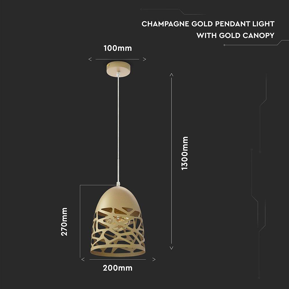 Lampa Wisząca, Złoty, VTAC, SKU 3821