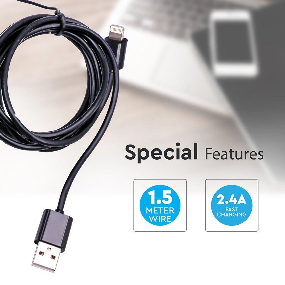 VT-5552 1.5M MFI IPHONE CABLE-BLACK