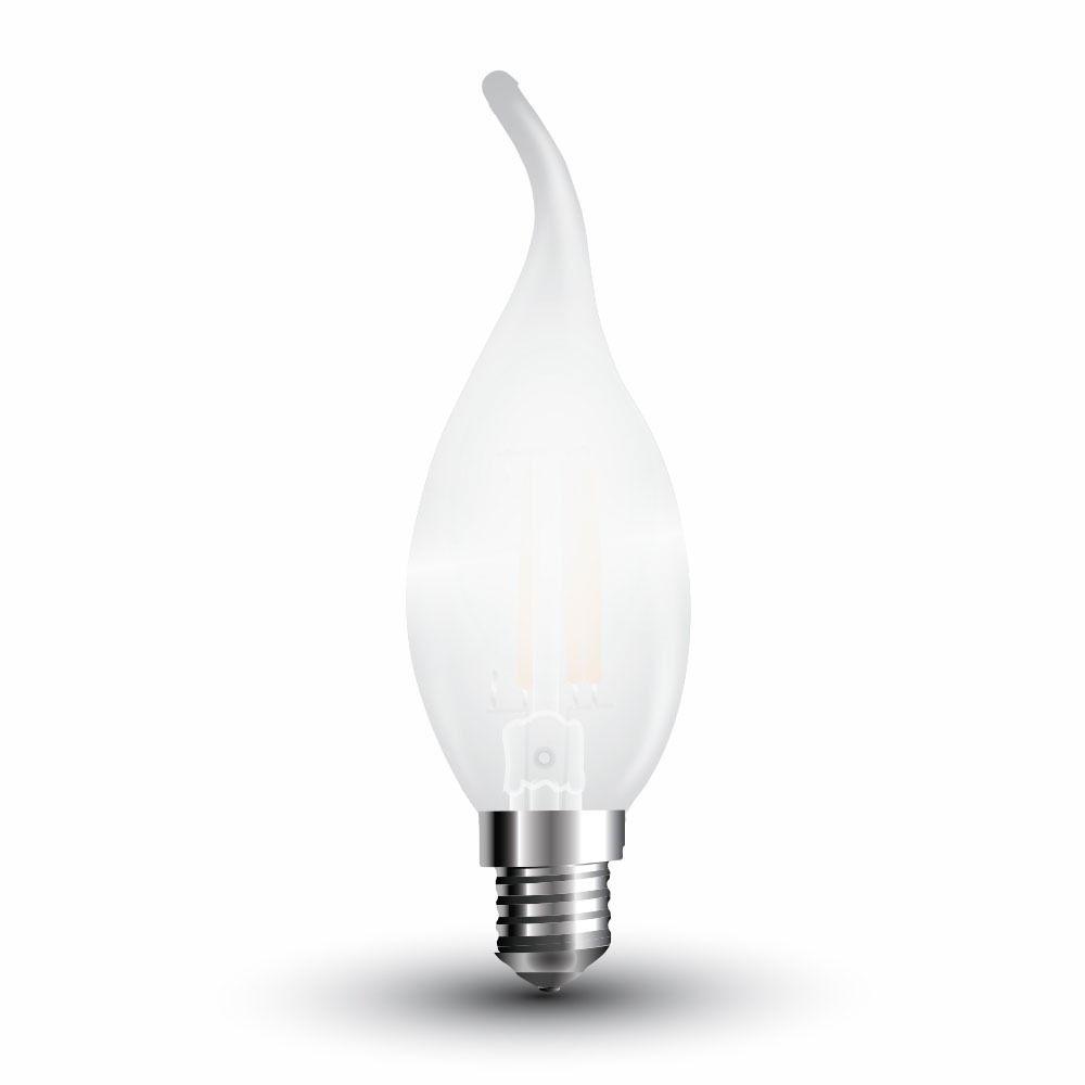 VT-1937 4W FROST CANDLE FLAME - FILAMENT BULB 4000K E14