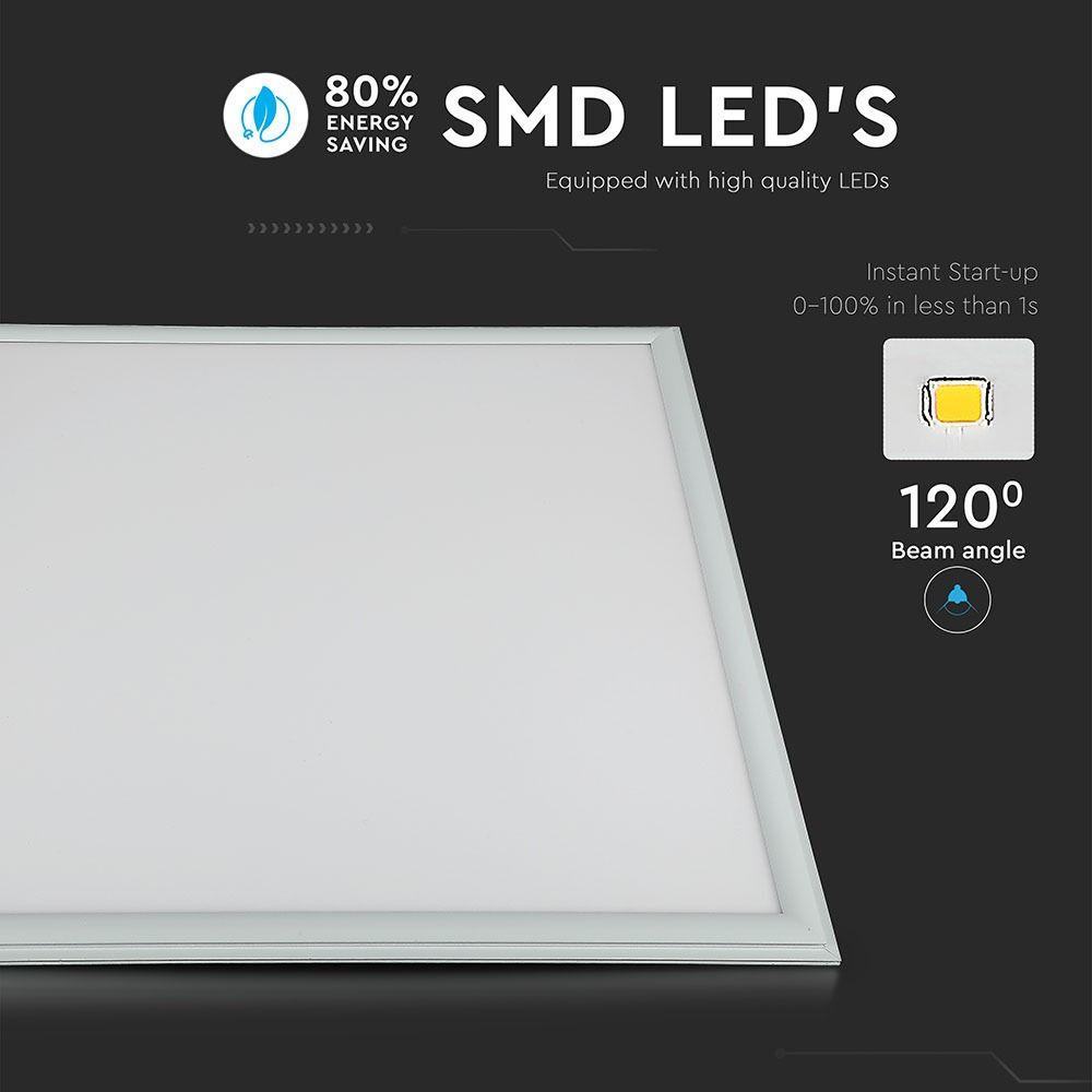 45W Panel LED 600x600mm, Barwa:3000K, Kwadratowa, VTAC, SKU 6028