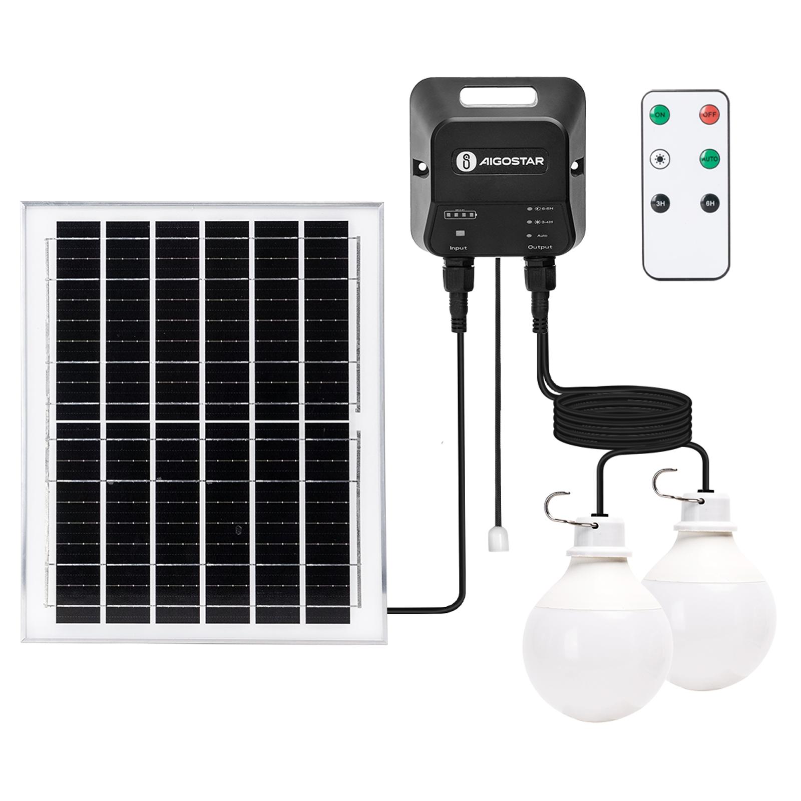 SOLAR LIGHT/SPLIT/with Batterie/G-bulb/5M+3M LINE/100W*2/6500K/1splits into 2