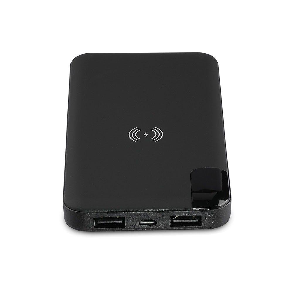 VT-3509 8000mah WIRELESS POWER BANK WITH DISPLAY AND STAND -BLACK