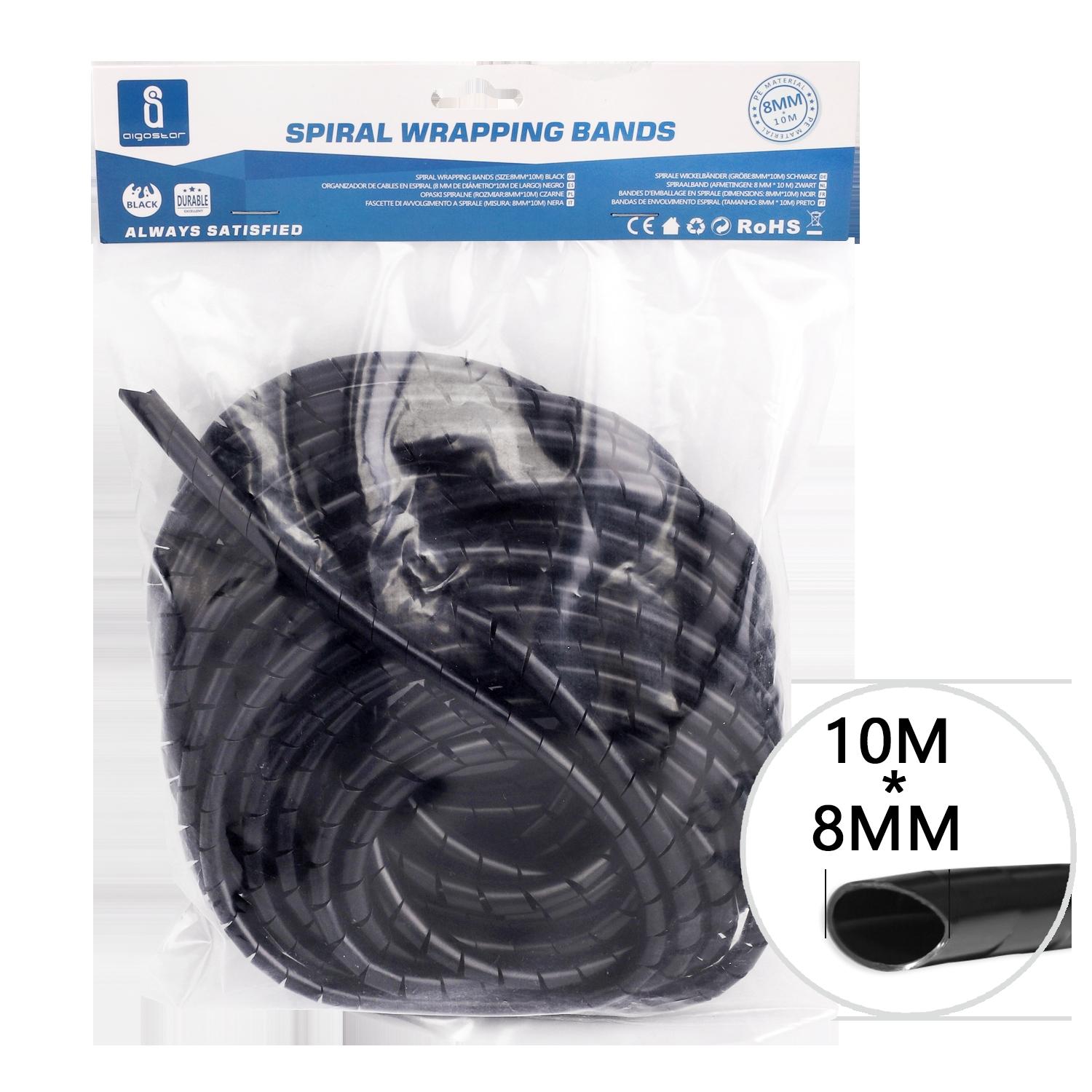 Spiral Wrapping Bands 8mm*10m Black