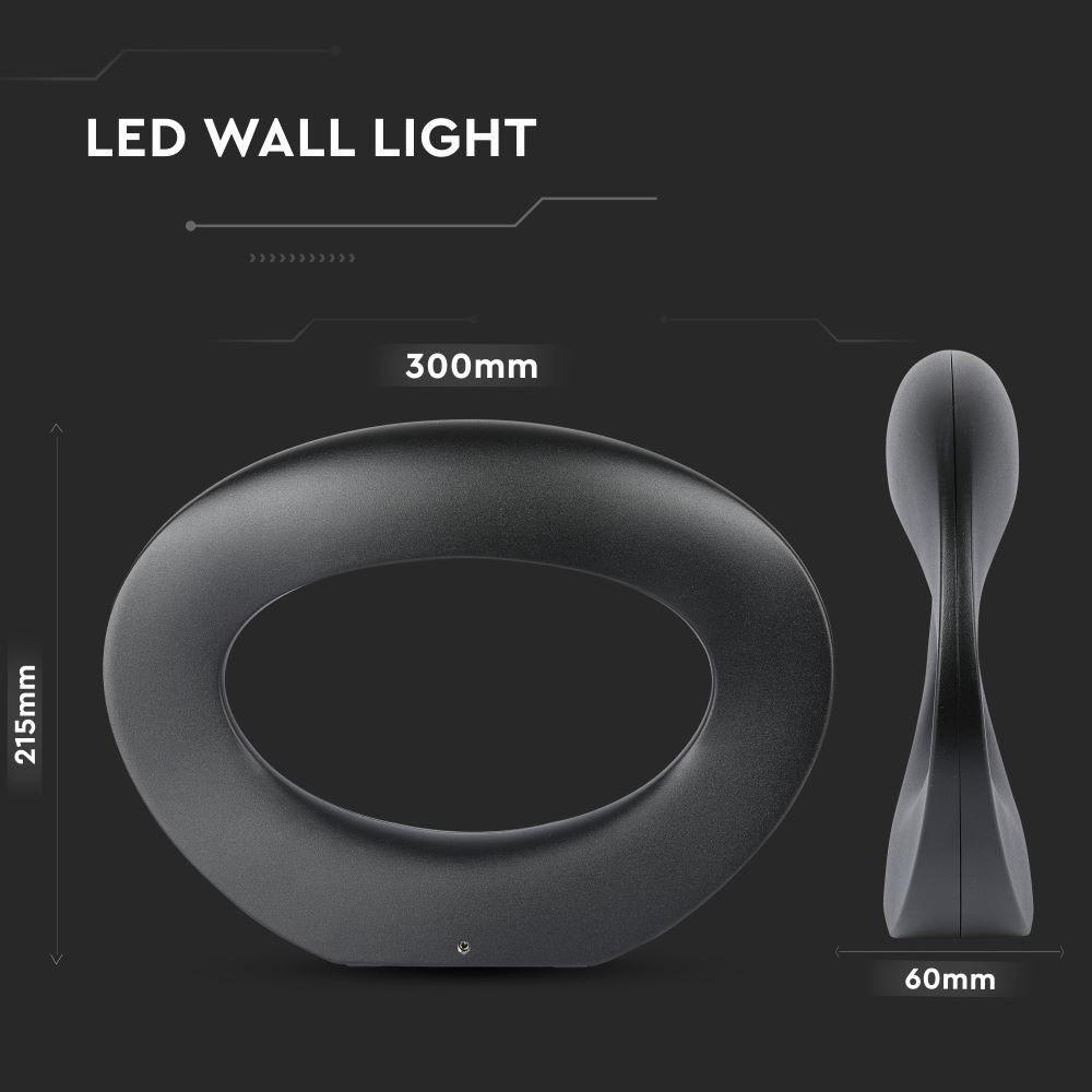 VT-811 10W LED WALL LIGHT 3000K -BLACK BODY