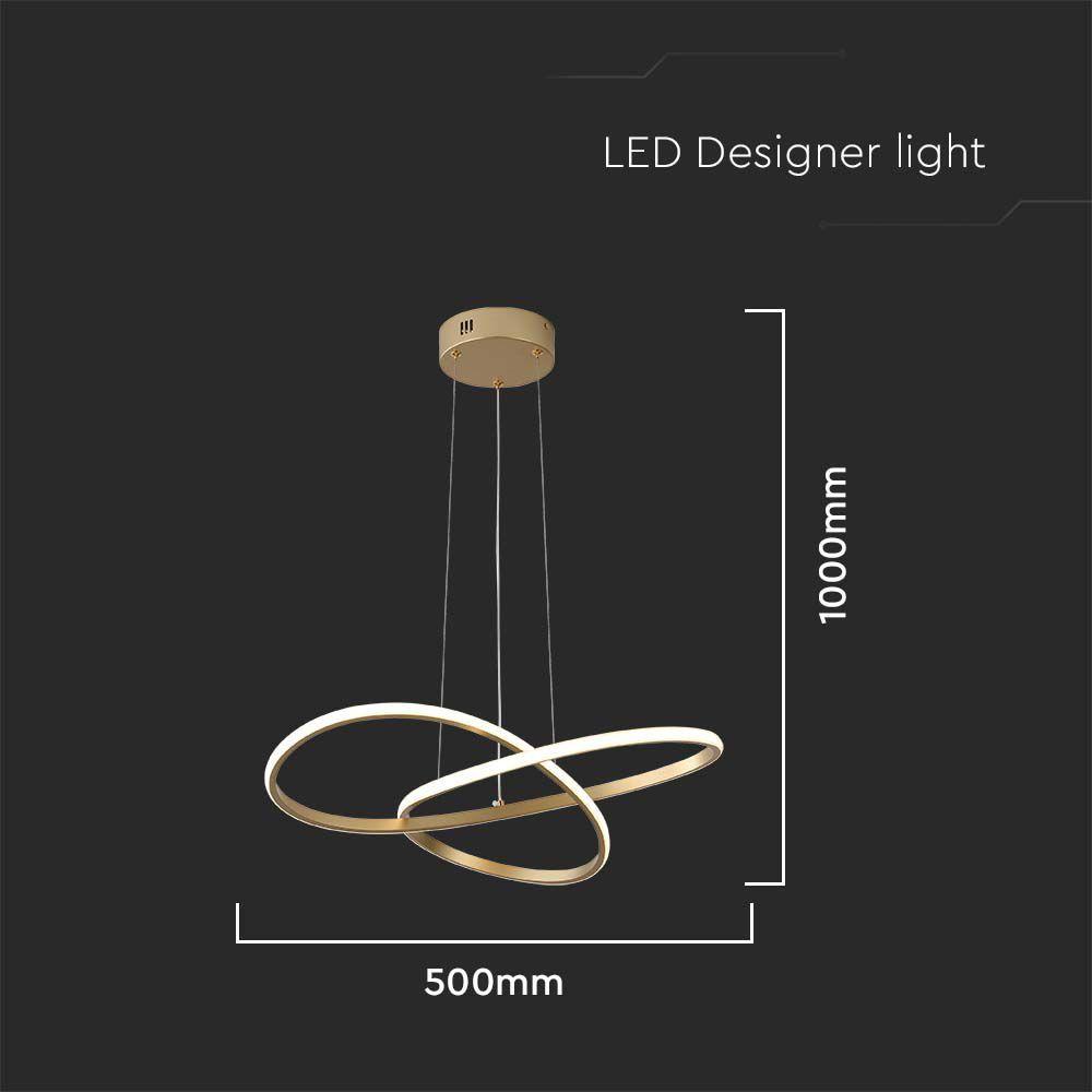 VT-7799 LED HANGING DECORATIVE LAMP D:500 3000K PAINT GOLD BODY