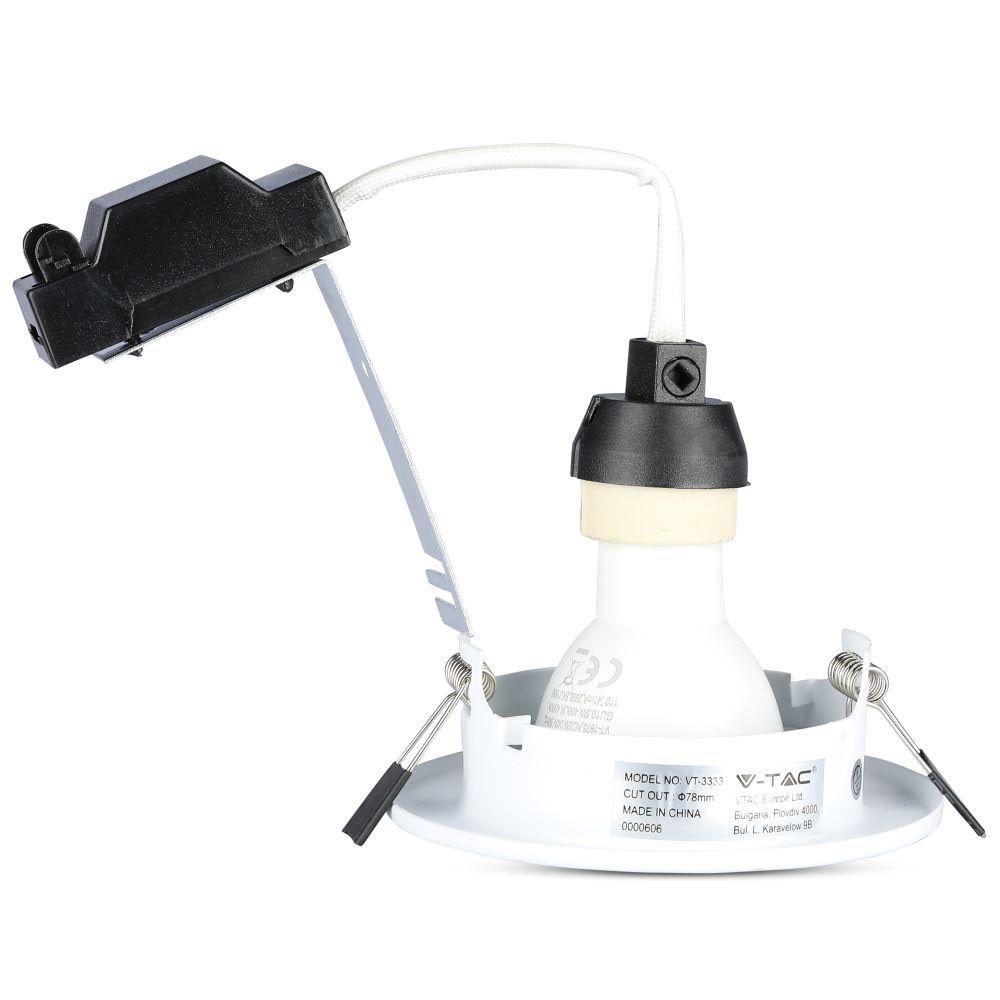 VT-3333 5W GU10 SPOT LIGHT WITH FITTING-WHITE BODY 6400K 3PCS/PACK