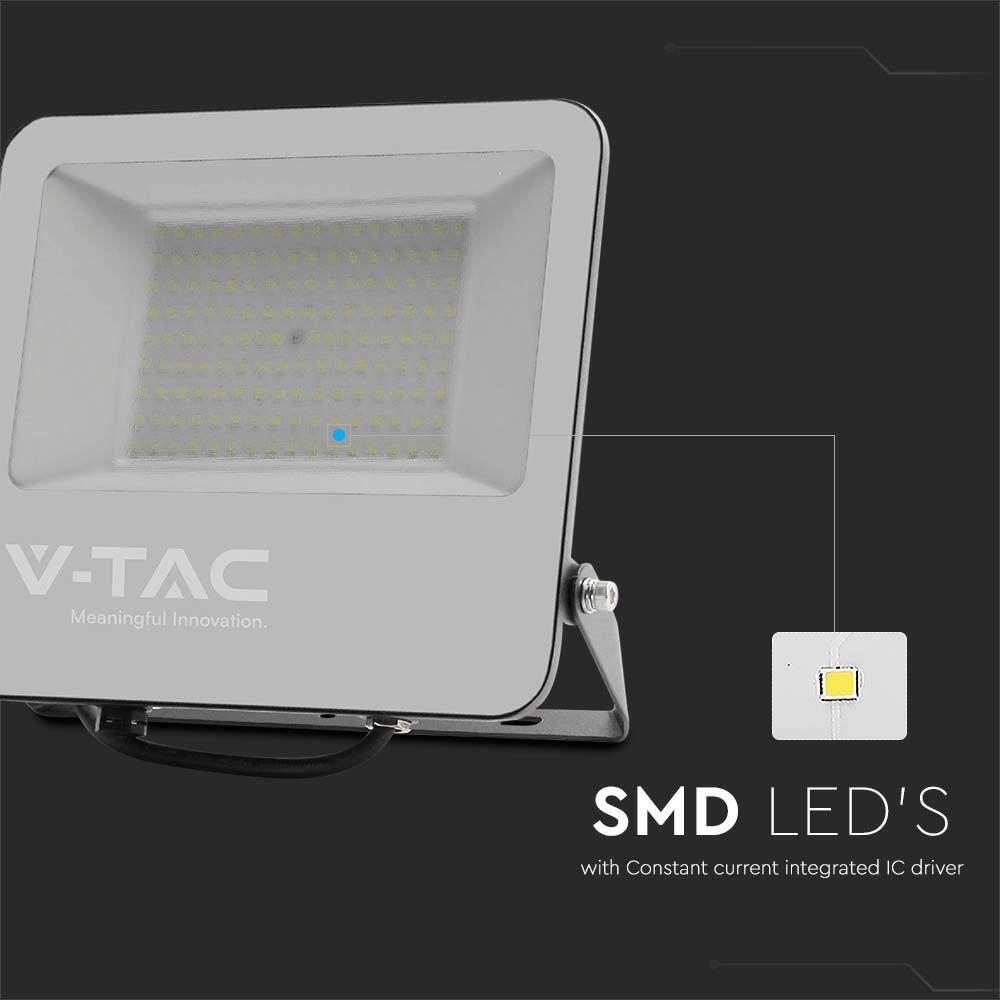 100W Naświetlacz LED SMD, Chip SAMSUNG, Barwa:4000K, Obudowa: Czarna, Skuteczność 160lm/W, VTAC, SKU 10355