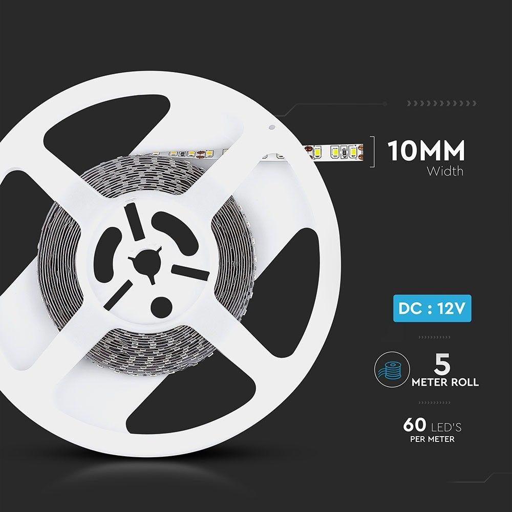 VT-5050-60 10.8W LED STRIP LIGHT 6000K IP65 (5M/ROLL)(PRICE PER M)