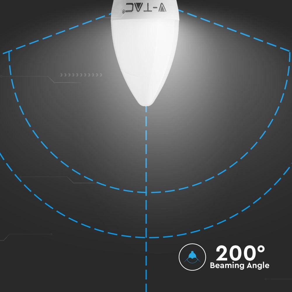VT-223 5.5W PLASTIC CANDLE BULB SAMSUNG CHIP 3000K B22