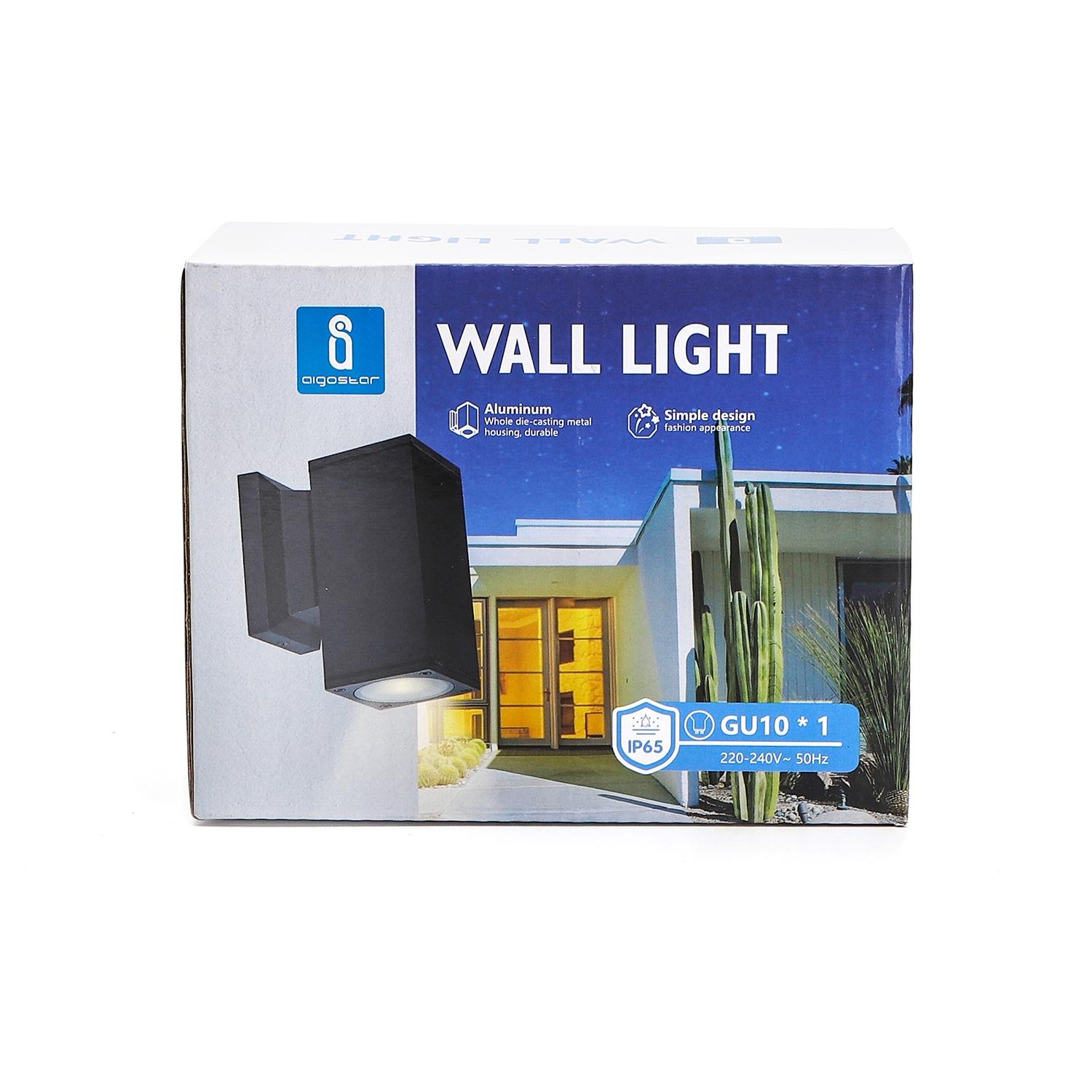 One-way Wall Light Black (Without Light Source) GU10