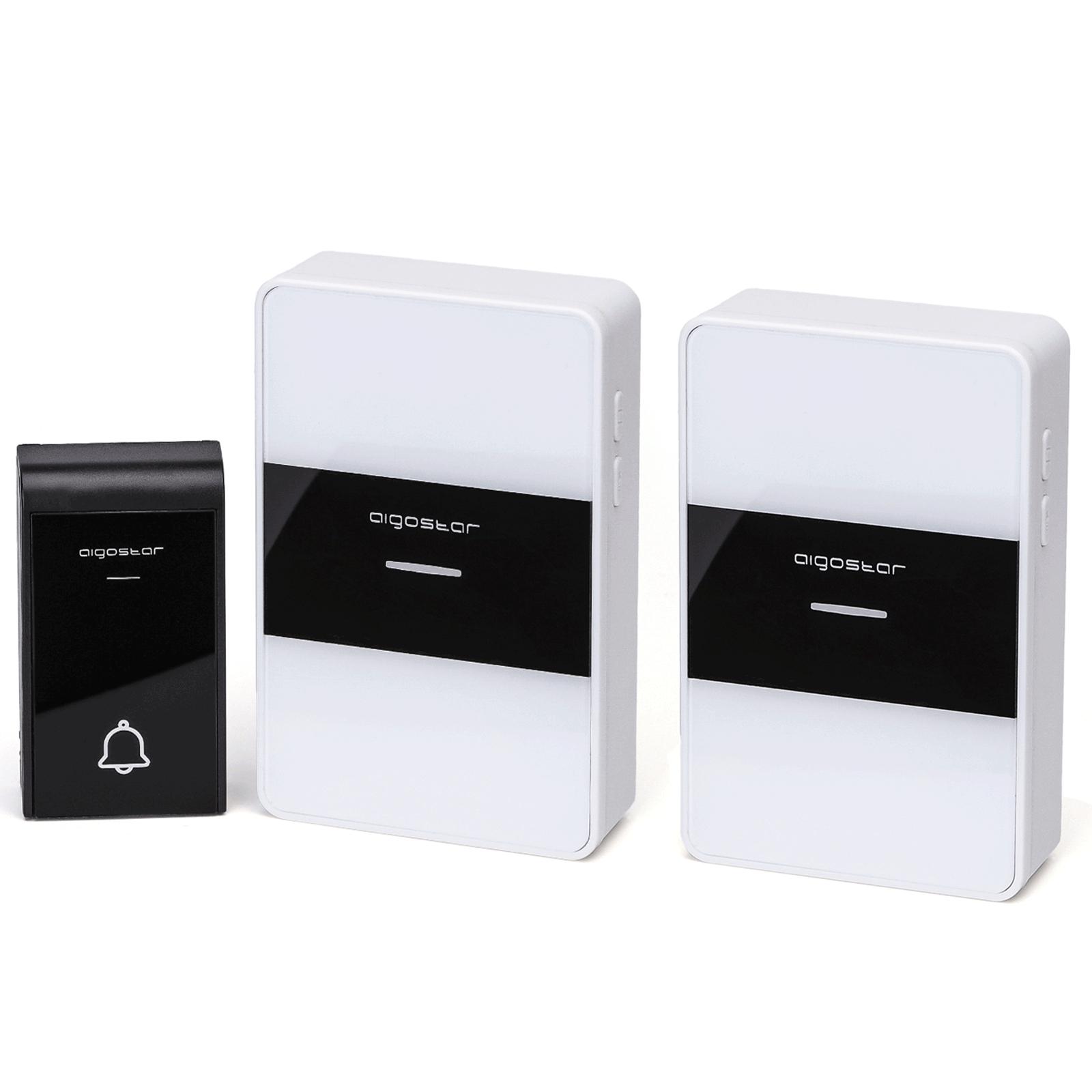 DC Wireless Digital Door Bell (one to two) White & Black