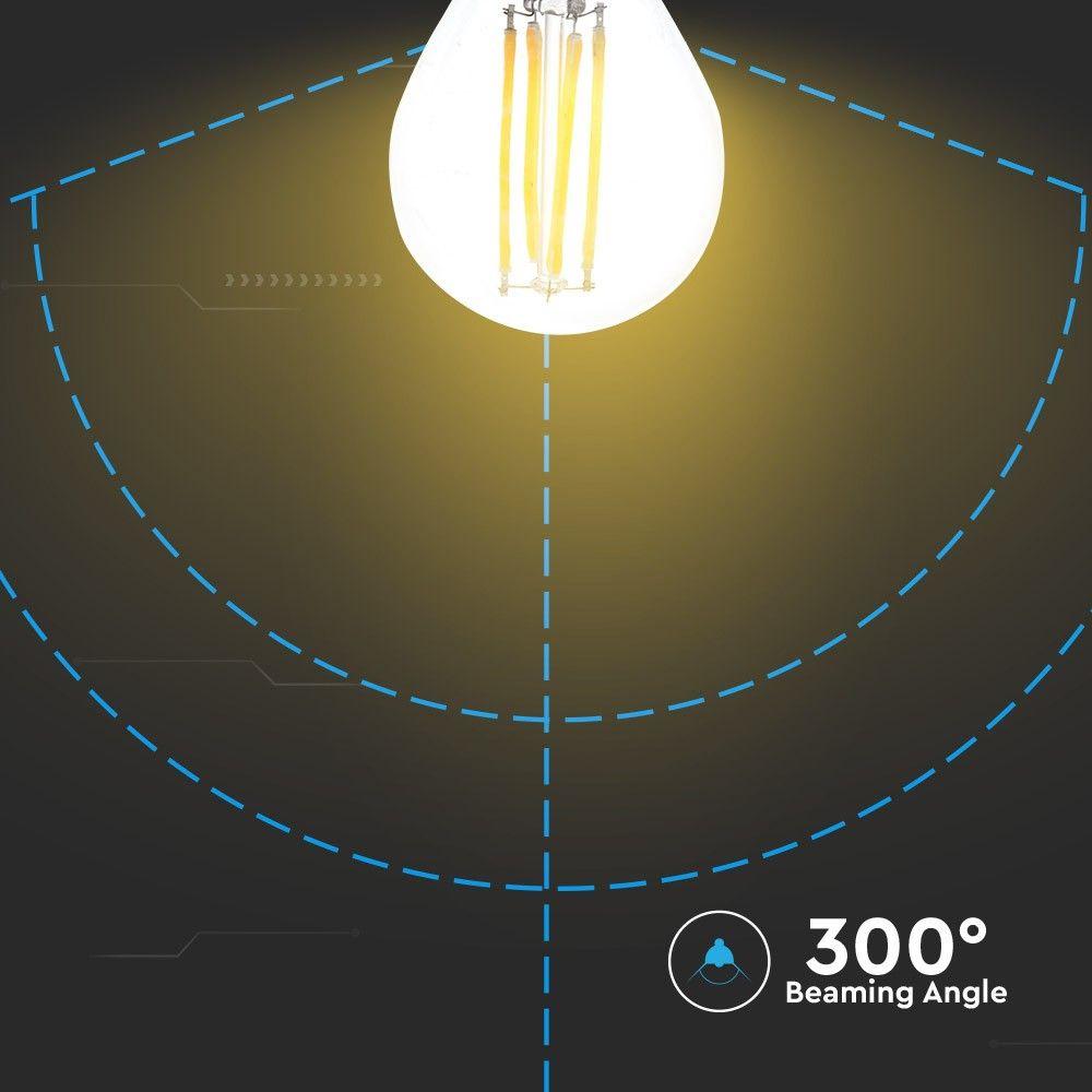 VT-2366 6W G45 LED FILAMENT BULB-CLEAR GLASS 6400K E27