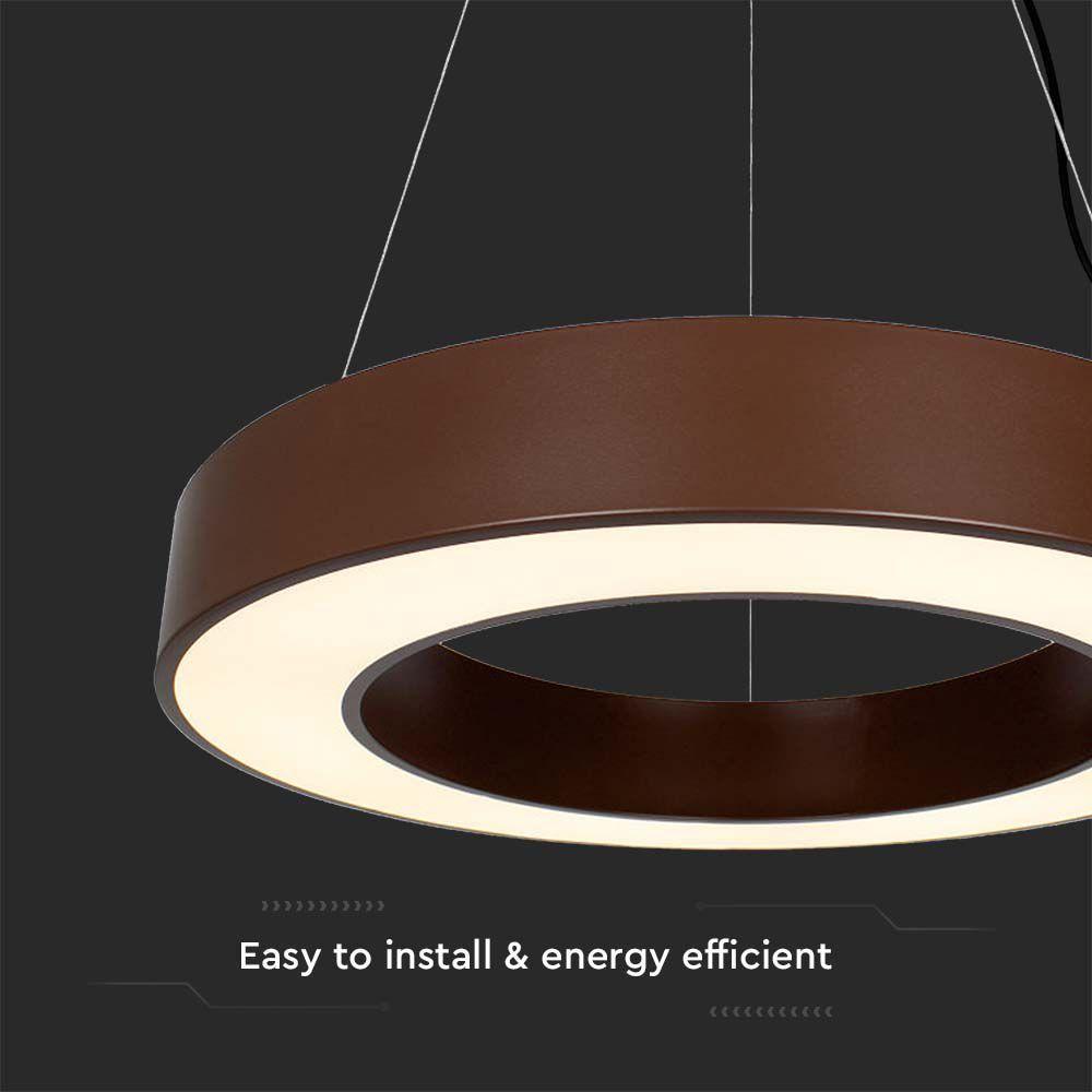 VT-7760 50W LED DESIGNER HANGING LIGHT TRIAC DIMMABLE 4000K CORTEN