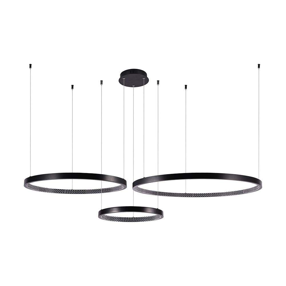 Lampa wisząca LED (40*60*80CM), Barwa: 4000K, Kryształowe akrylowe wnętrze, Obudowa: Czarna    , VTAC, SKU 10053