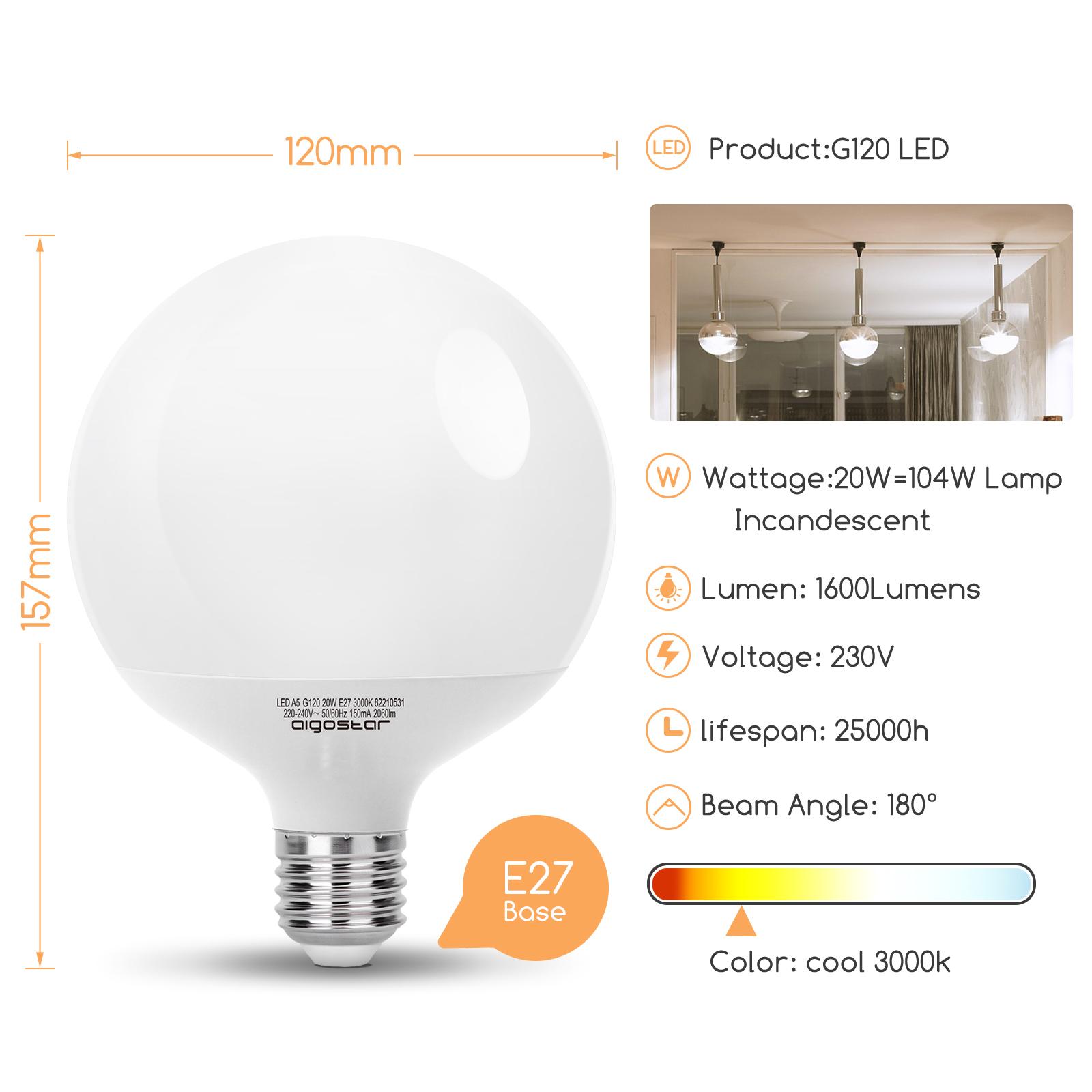 LED G120 E27 20W