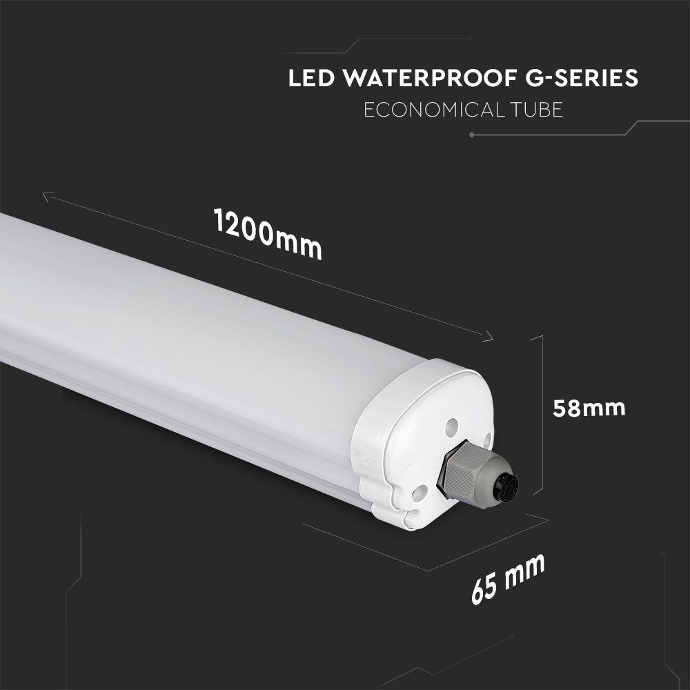 VT-1249 36W LED WP G-SERIES ECONOMICAL TUBE 120CM 6400K 120LM/W