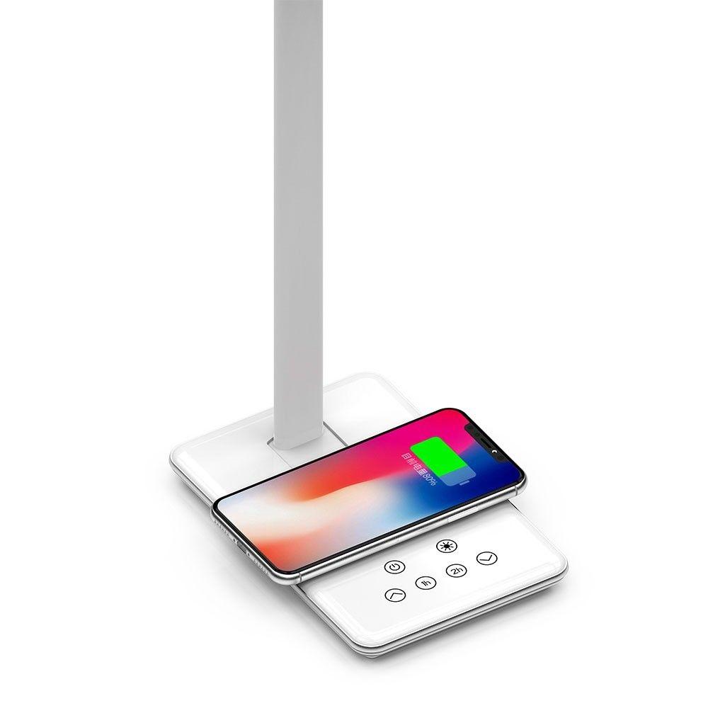 VT-7405 5W LED TABLE LAMP WITH WIRELESS CHARGER 2700K-6500K WHITE