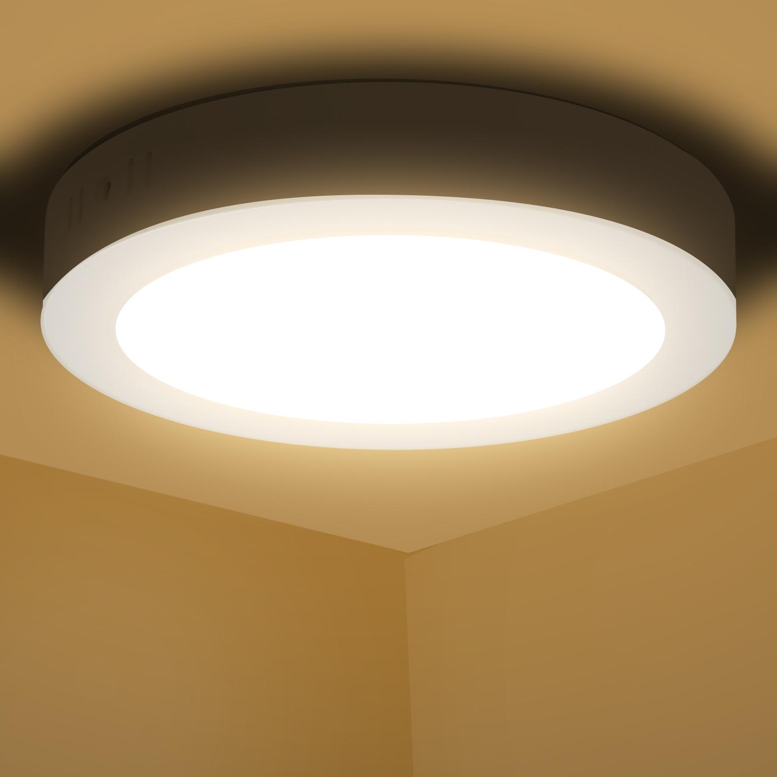 E6 LED  Surface-mounted Round Downlight 12W Yellow Light