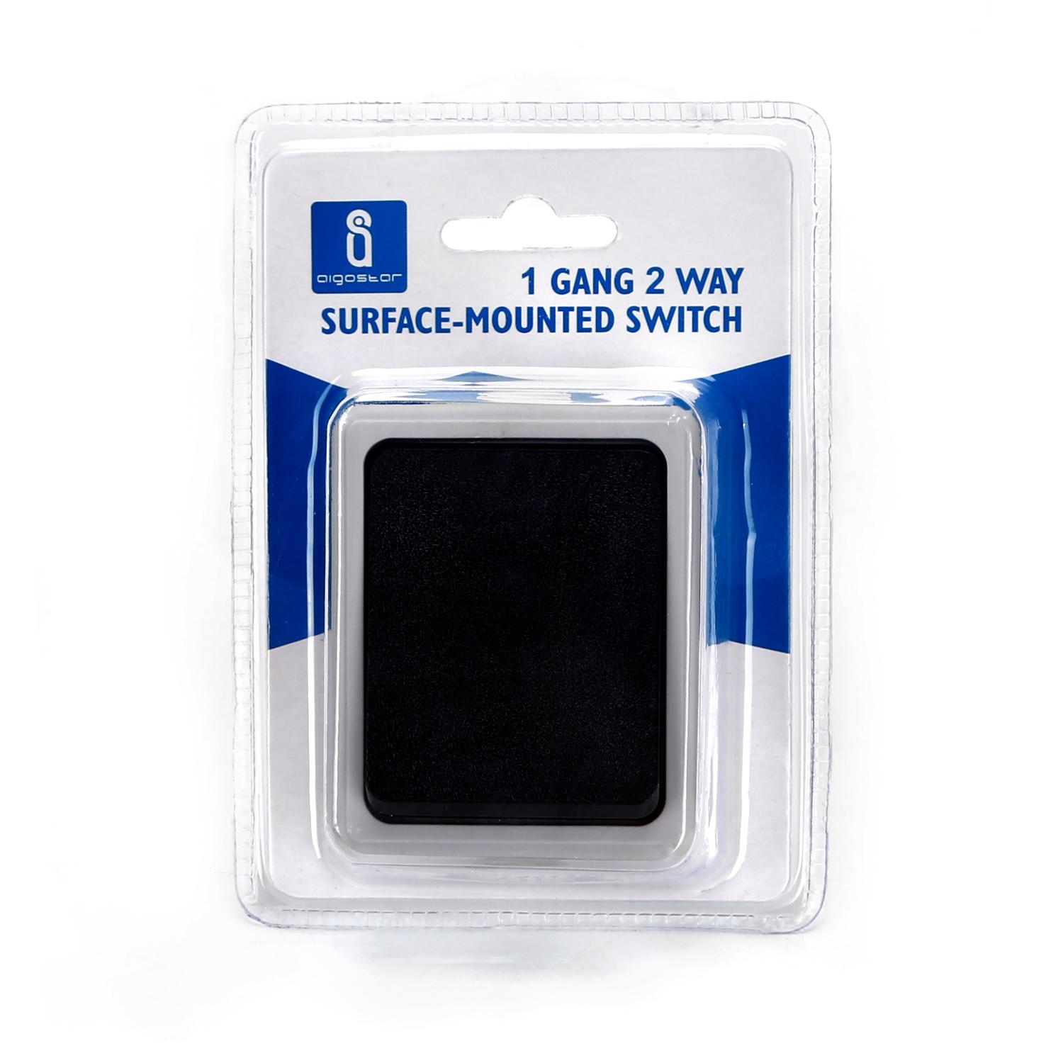 German Surface-Mounted One Gang Two Way Switch Gray