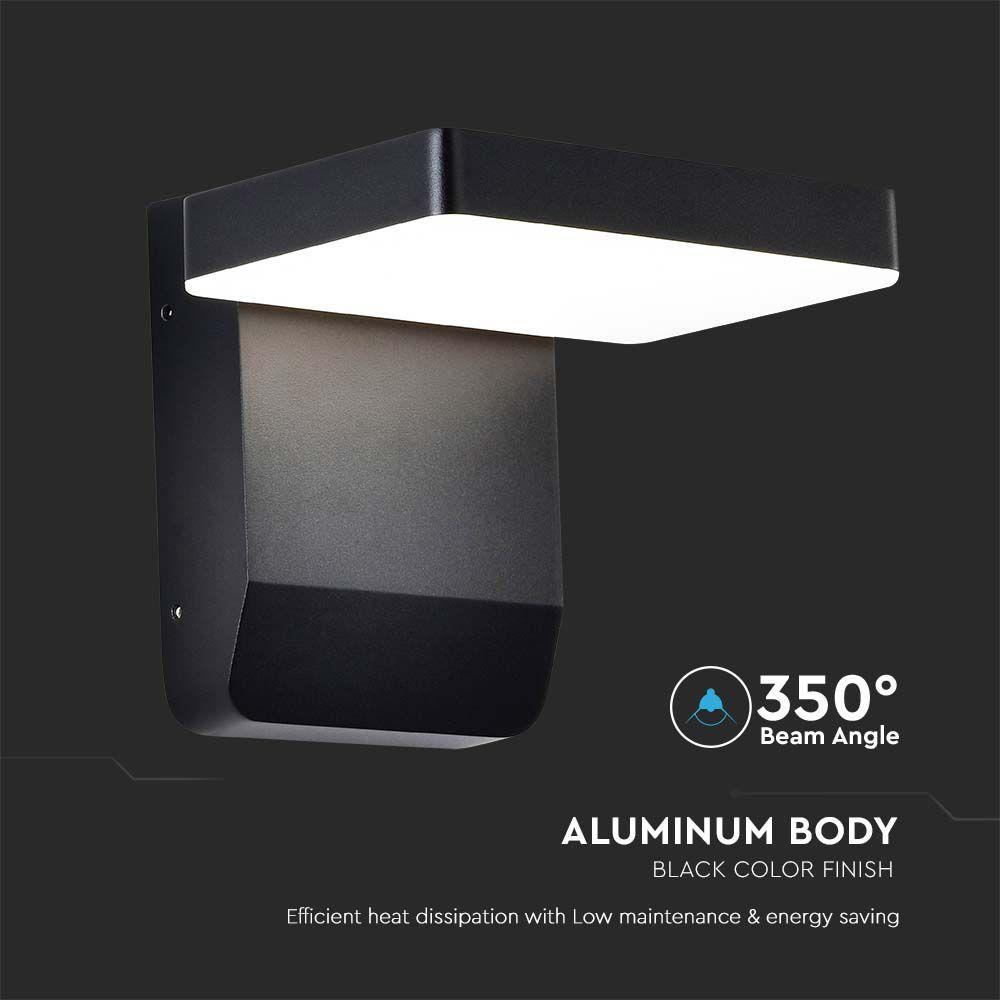 VT-11020 17W LED WALL LIGHT 4000K BLACK BODY SQUARE IP65