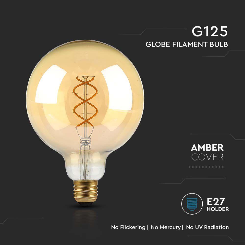 VT-2085 5W G125 FILAMENT BULB 1800K AMBER GLASS