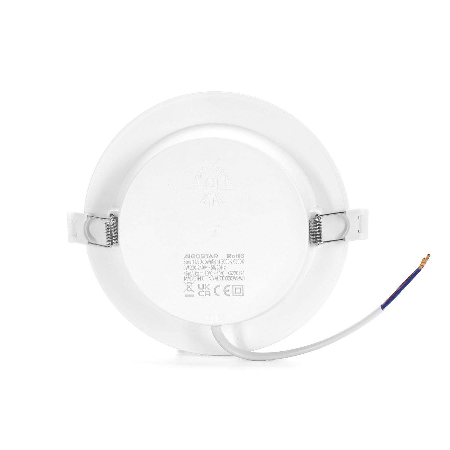 WIFI network configuration and bluetooth assisted Smart LED downlight 9W