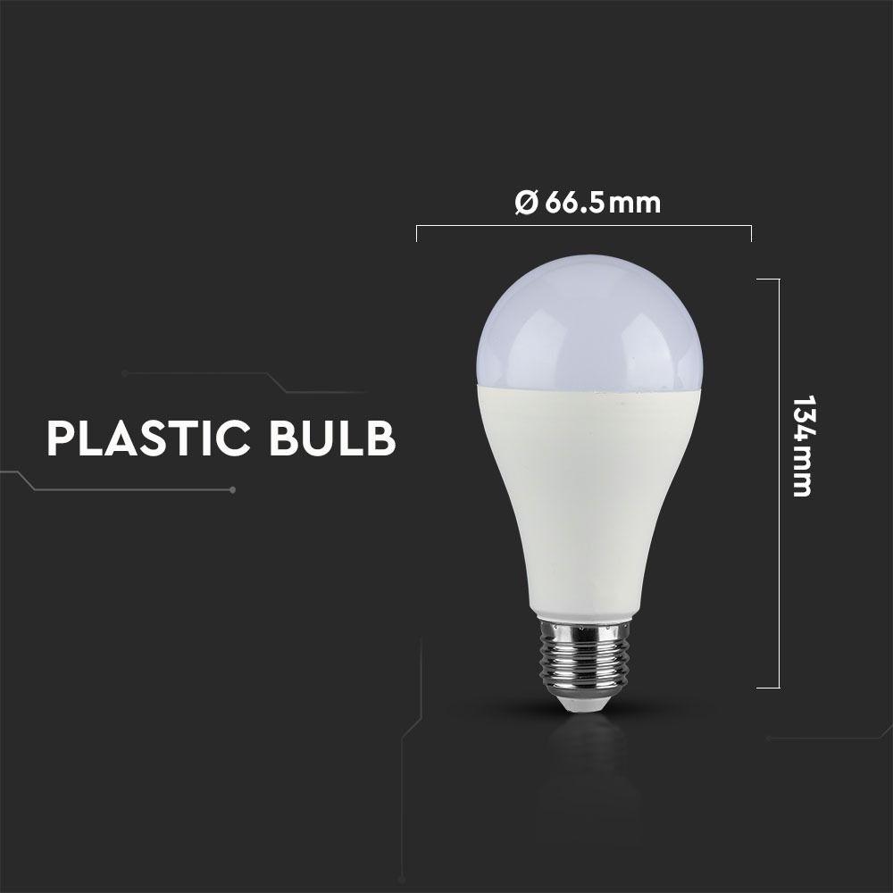 VT-2217 17W A65 LED PLASTIC BULB 4000K E27,CRI>95