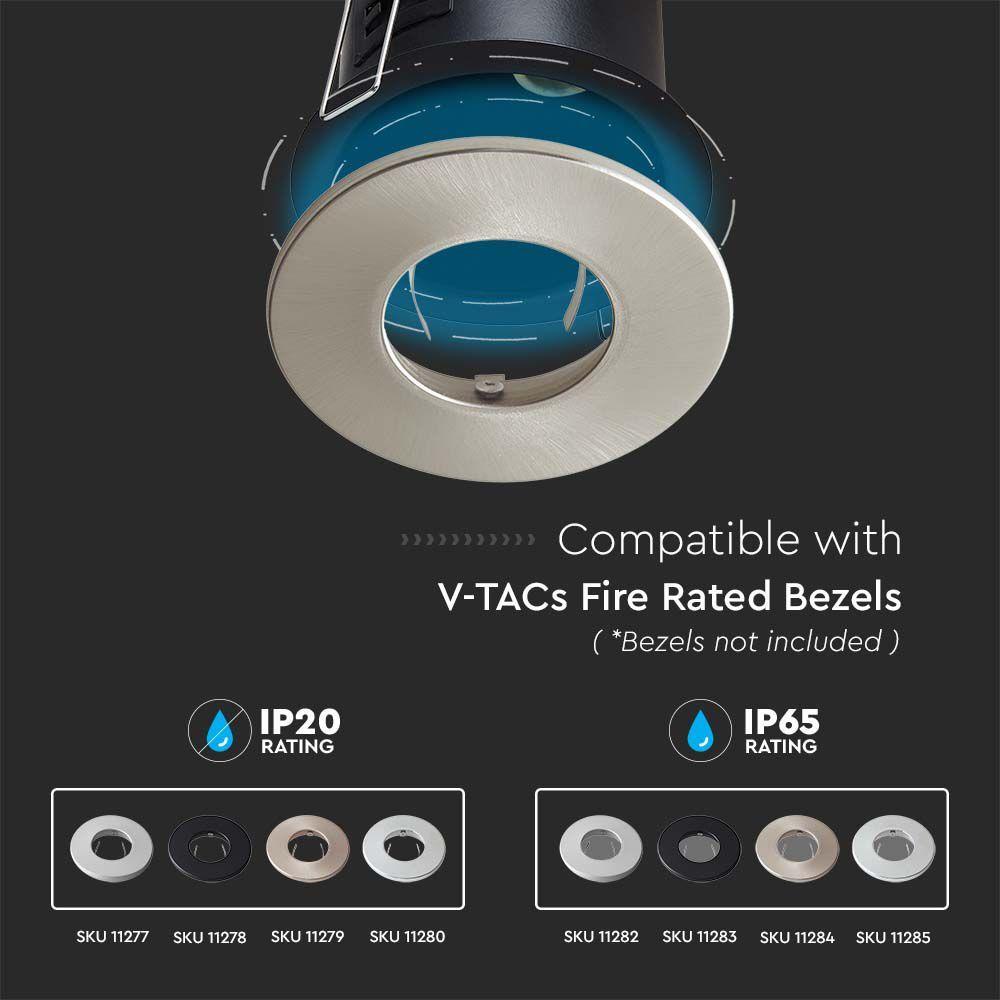 VT-703 CAN FOR FIRE RATED DOWNLIGHT BLACK IP20 (COMPATIBLE WITH PUSH & LOCK BEZEL)