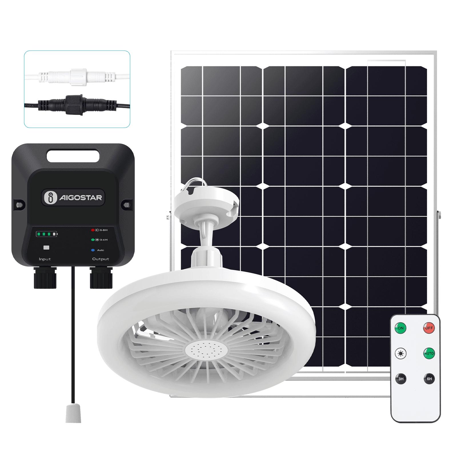 SOLAR LIGHT/SPLIT/with Batterie/FAN CEILING LAMP/5M+3M LINE/100W/6500K