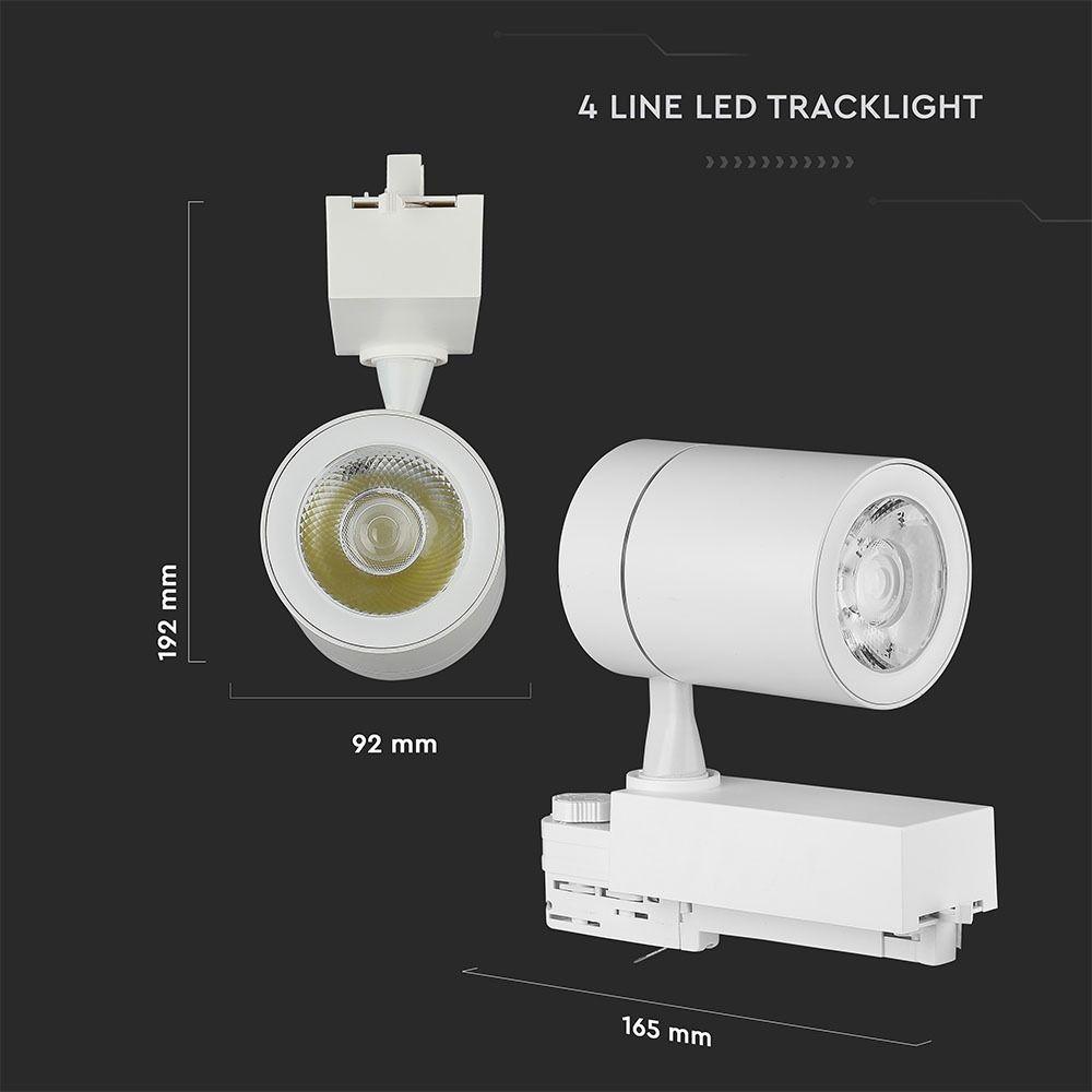 VT-4536 35W LED TRACKLIGHT 6000K WHITE BODY