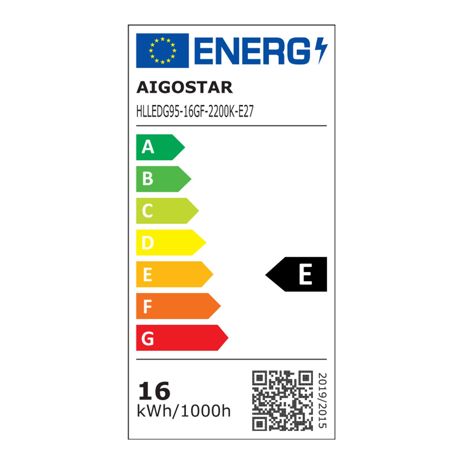 LED Filament Bulb (Amber) G95 E27 16W